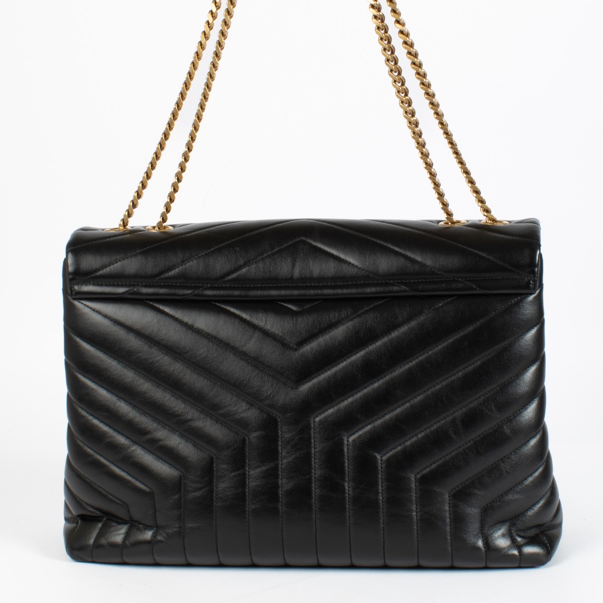 Saint Laurent Black Quilted Leather Large LouLou Bag ○ Labellov