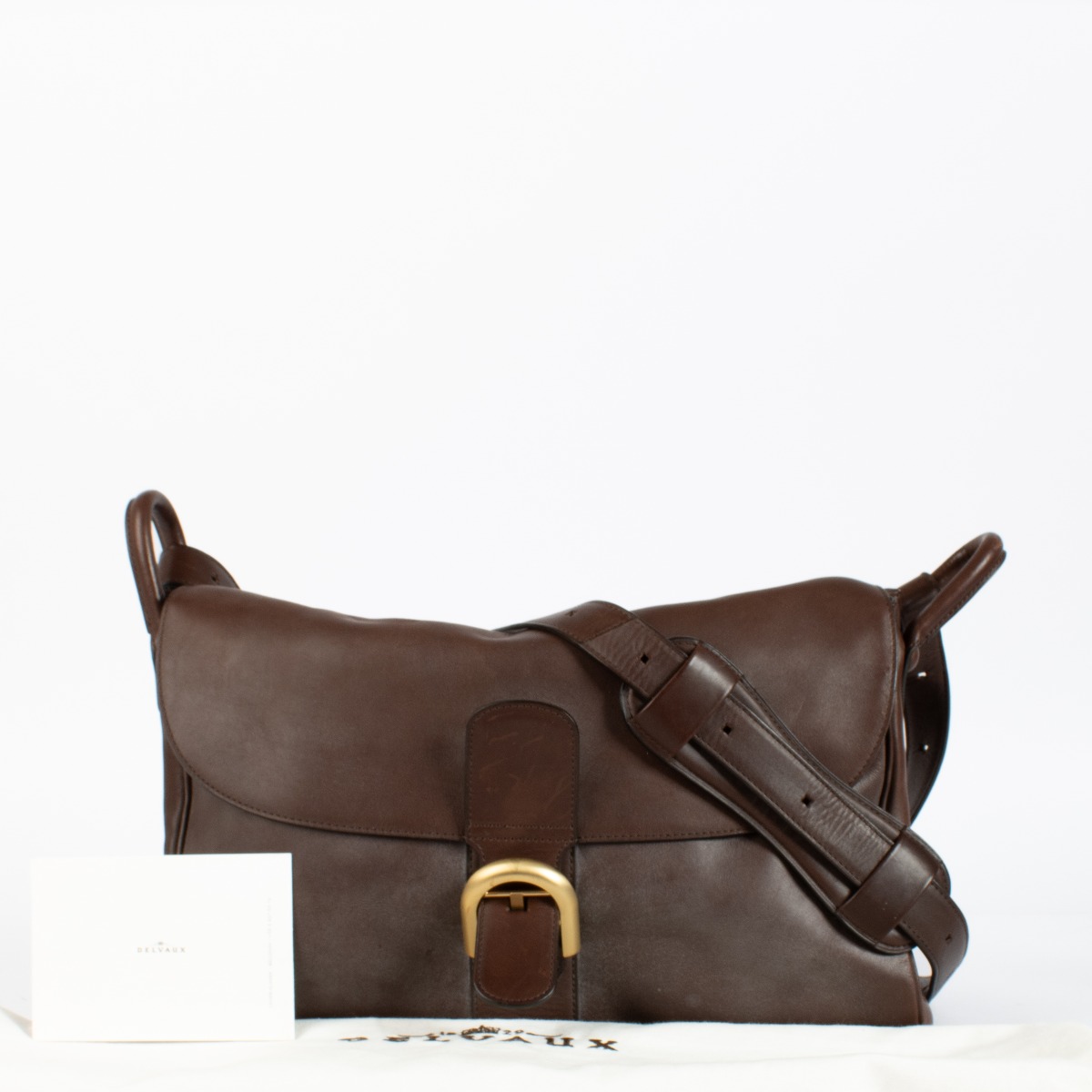 Delvaux Brown Bridon Brillant Besace Bag ○ Labellov ○ Buy and