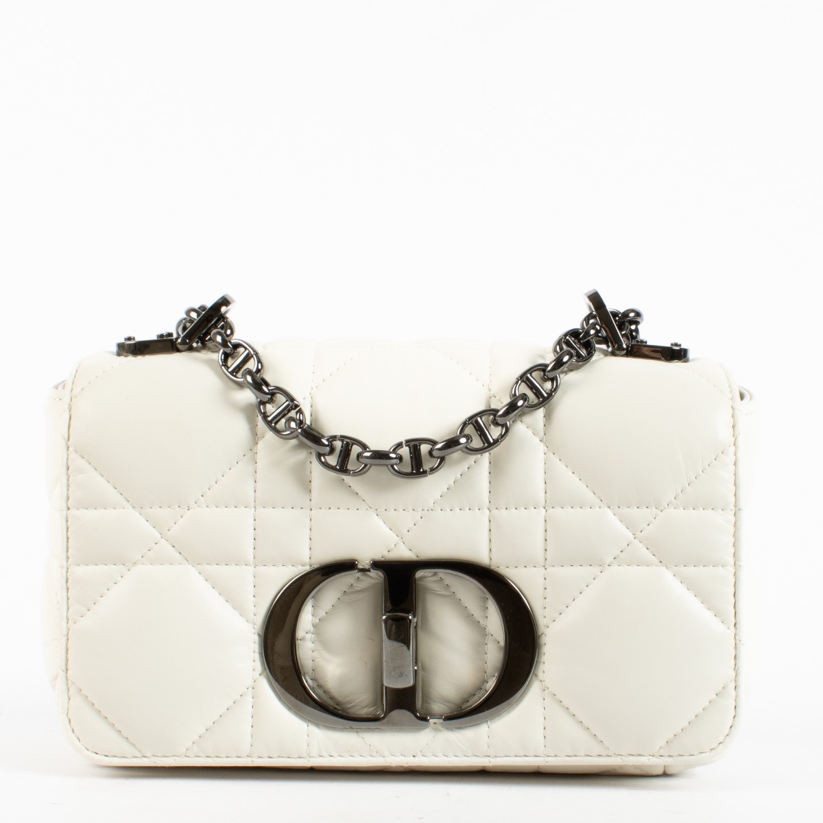Dior caro ホワイト スモール ショルダーバッグ Christian Dior White Caro Small Crossbody Bag ○ Labellov ○ Buy