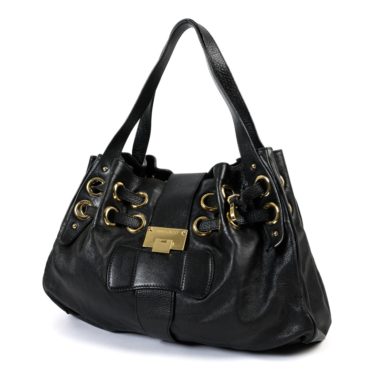Jimmy choo black shoulder bag sale