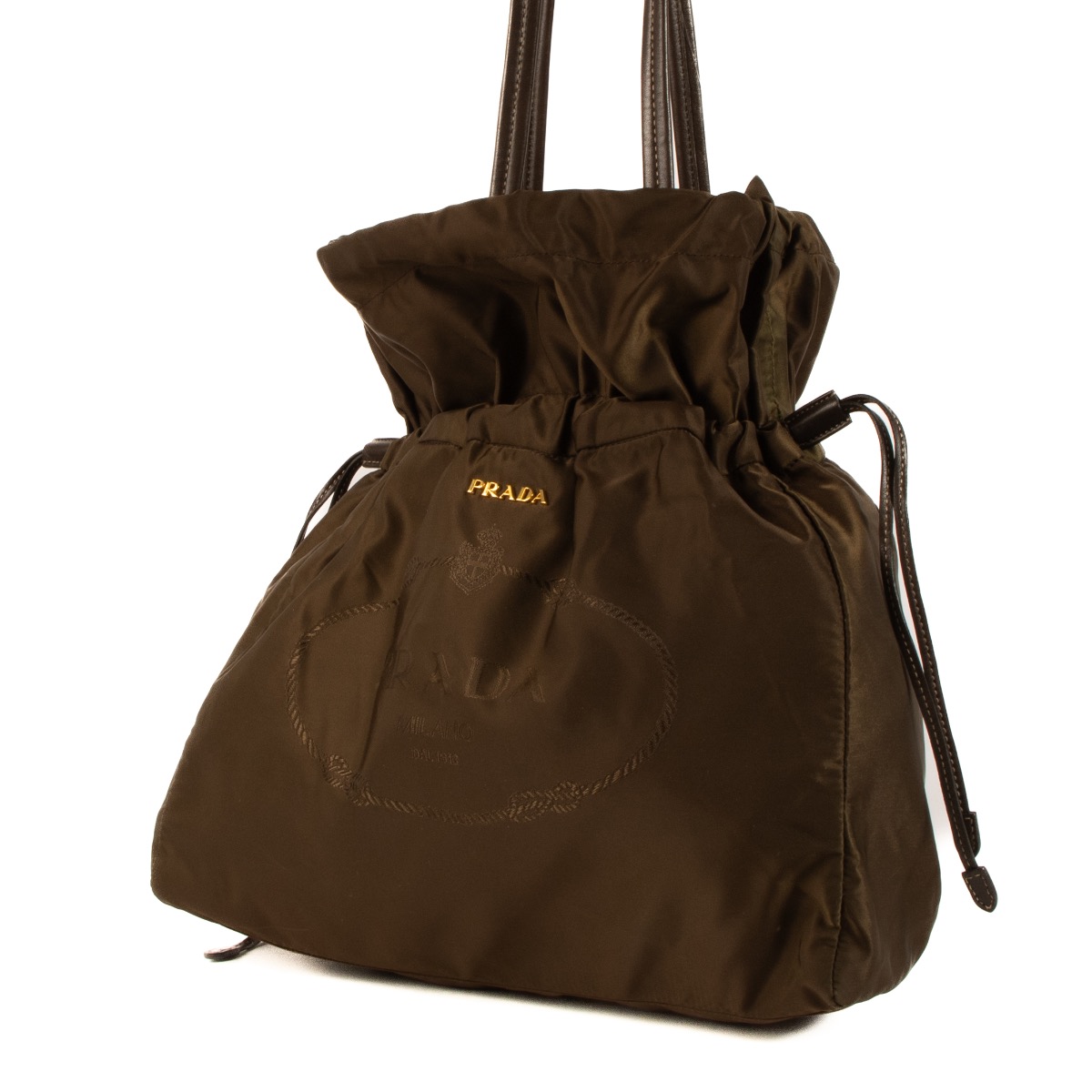 Leather handbag Prada Brown in Leather - 29635807