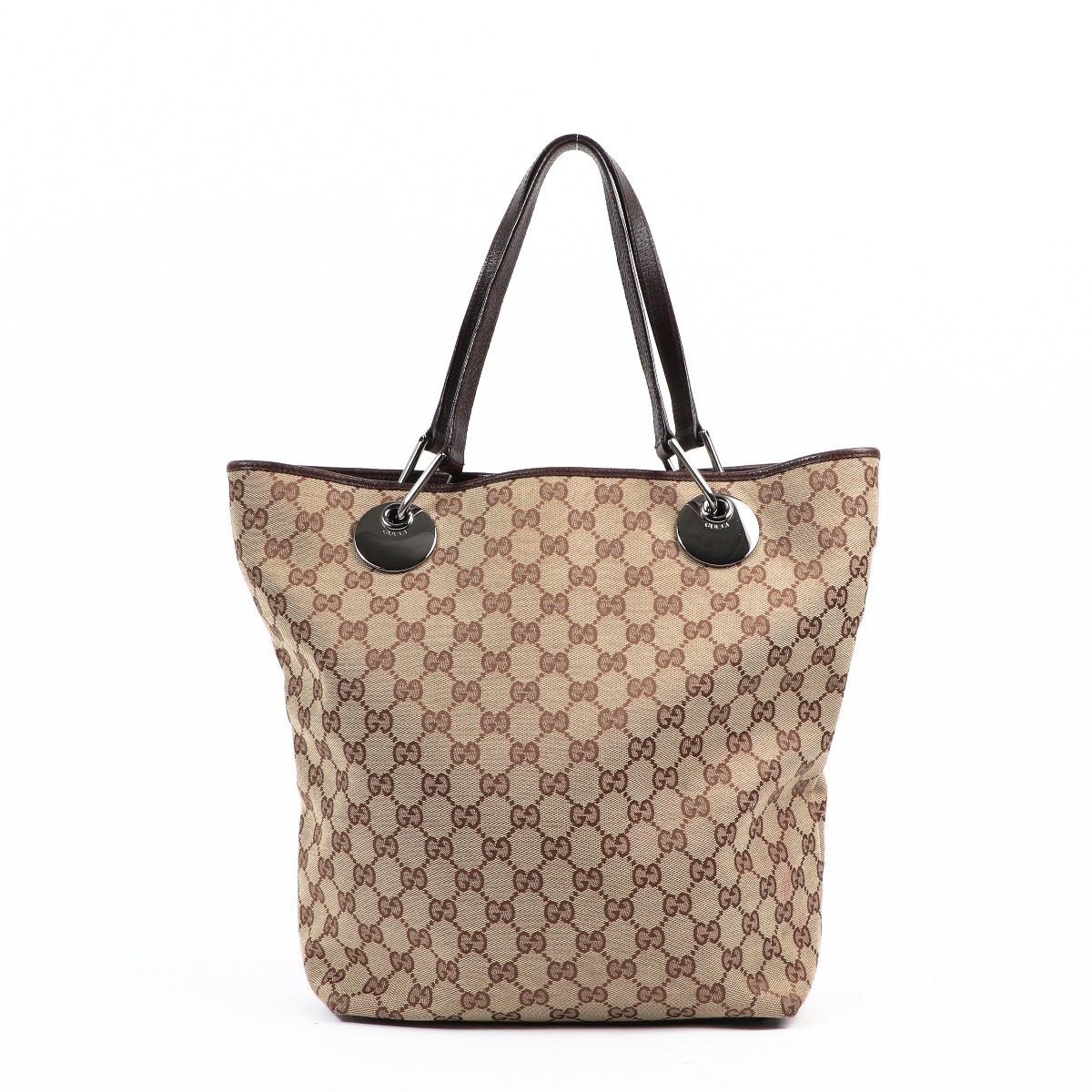 【GUCCI】GG TOTE BAG Gucci White GG Coated Canvas Tote Bag | Yoogi's Closet