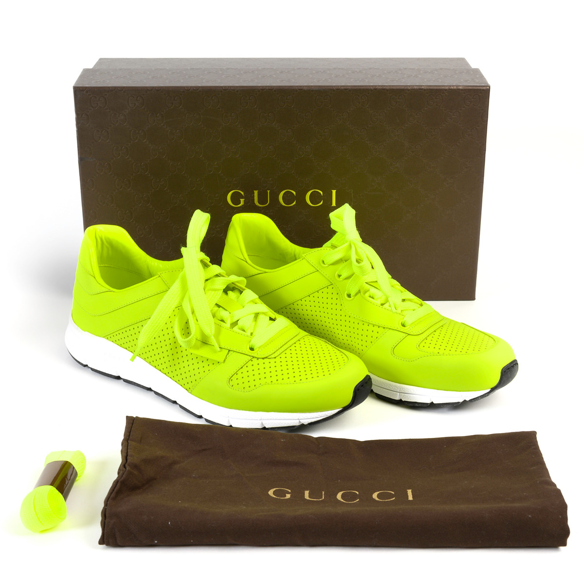 Neon yellow gucci sneakers on sale