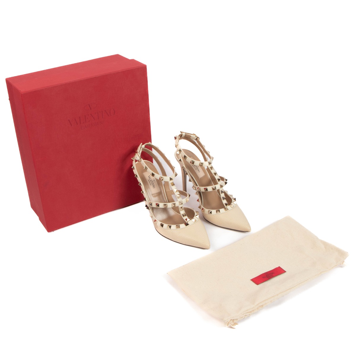 Valentino ベージュ ハイヒール　37.5 中古・古着通販】VALENTINO (ヴァレンティノ) スタッズパンプス
