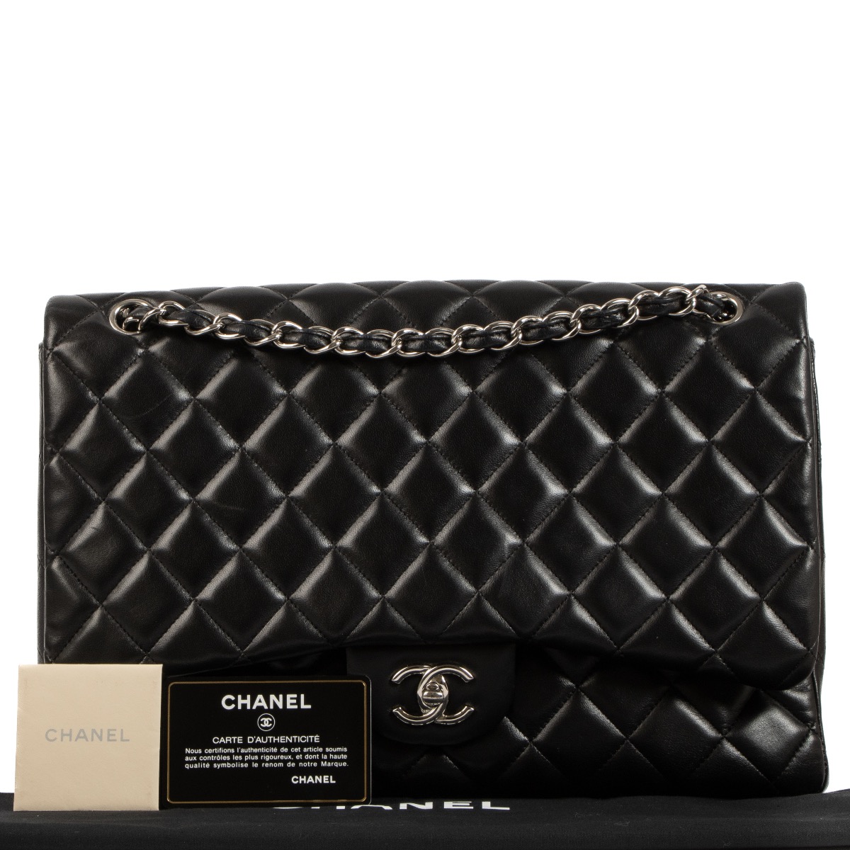 Chanel classic on sale handbag lambskin