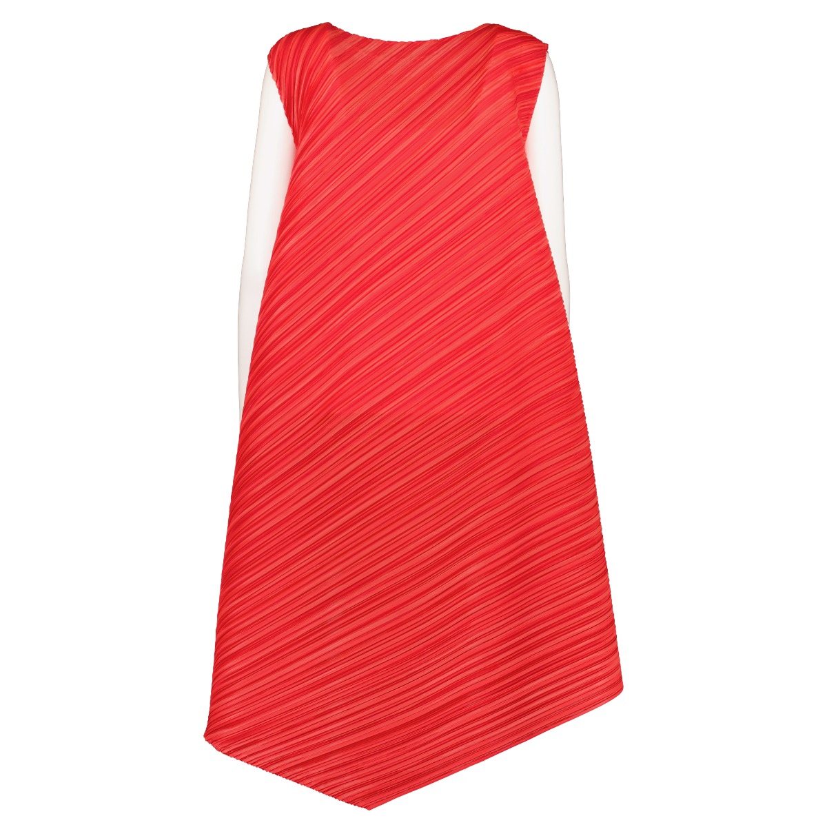全国送料無料の通販 Issey Miyake Pleats Please Red Wrapping Asymmetric Shift カットソー(半袖+袖なし)