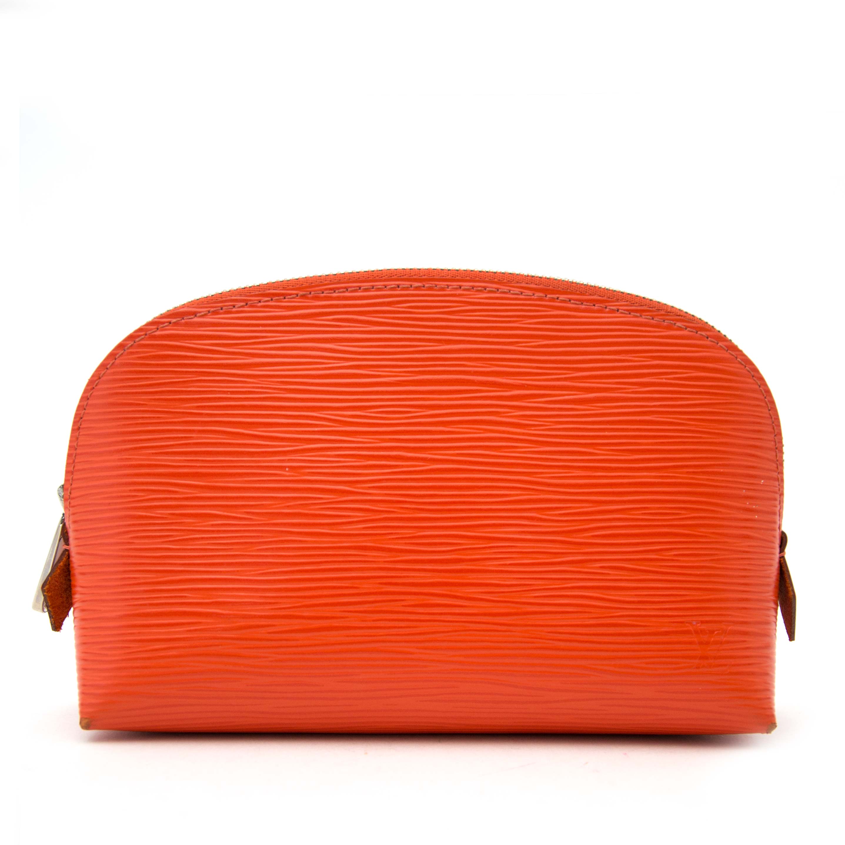 Louis Vuitton Orange Epi Leather Cosmetics Pouch Labellov Buy and Sell  Authentic Luxury