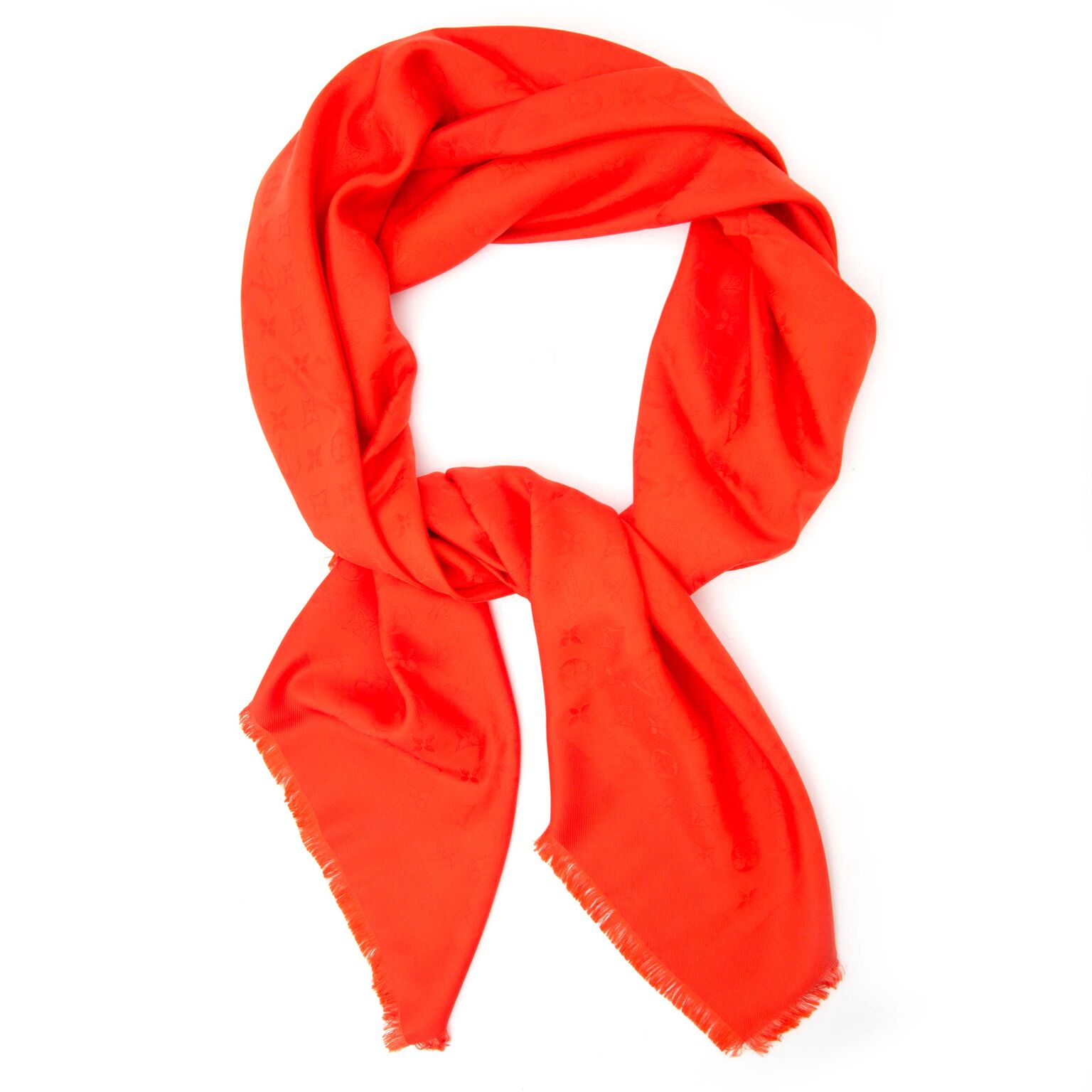 Louis Vuitton Scarves Orange Linen ref.200553 - Joli Closet