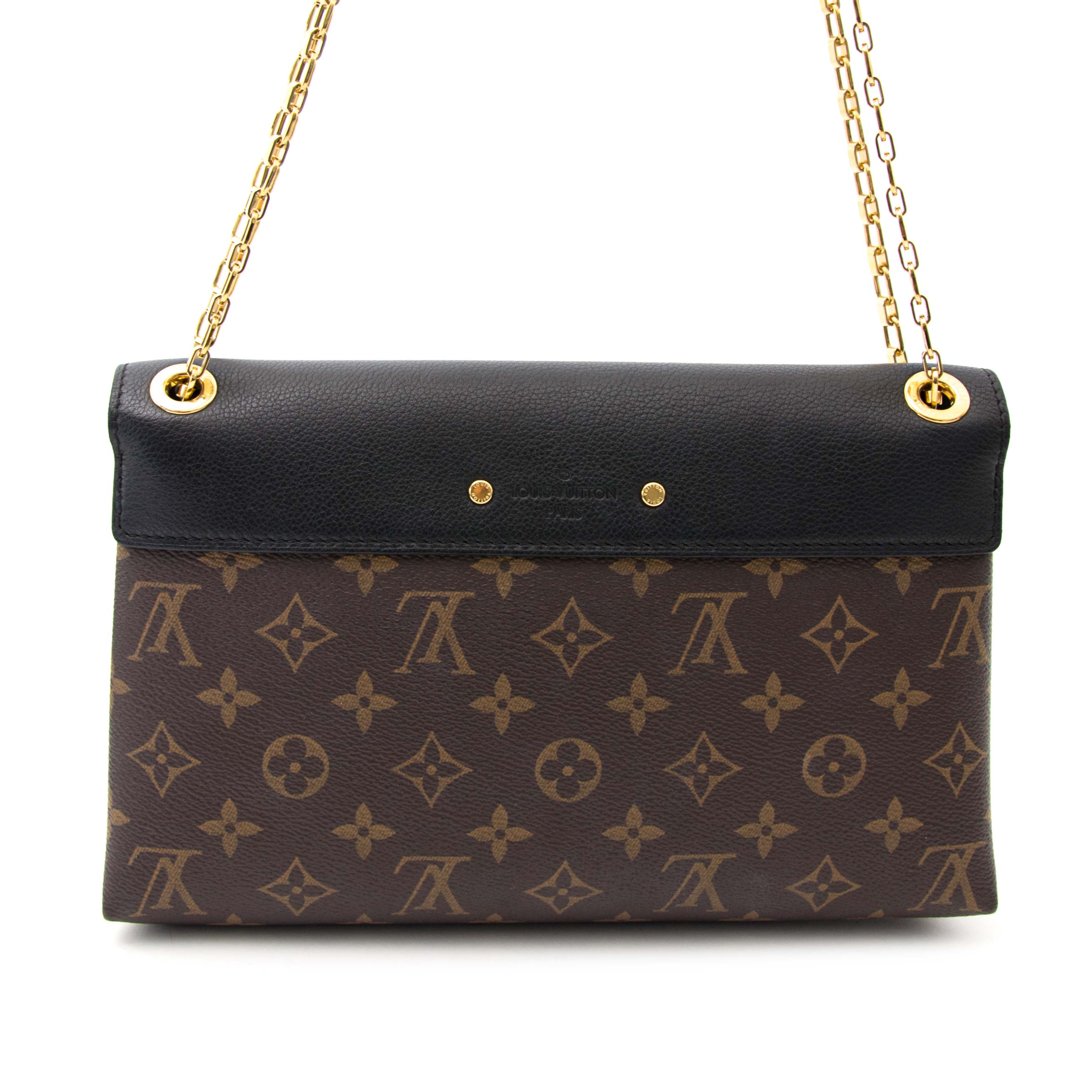 Louis Vuitton Safran Monogram Canvas Pallas Chain Bag For Sale at 1stDibs