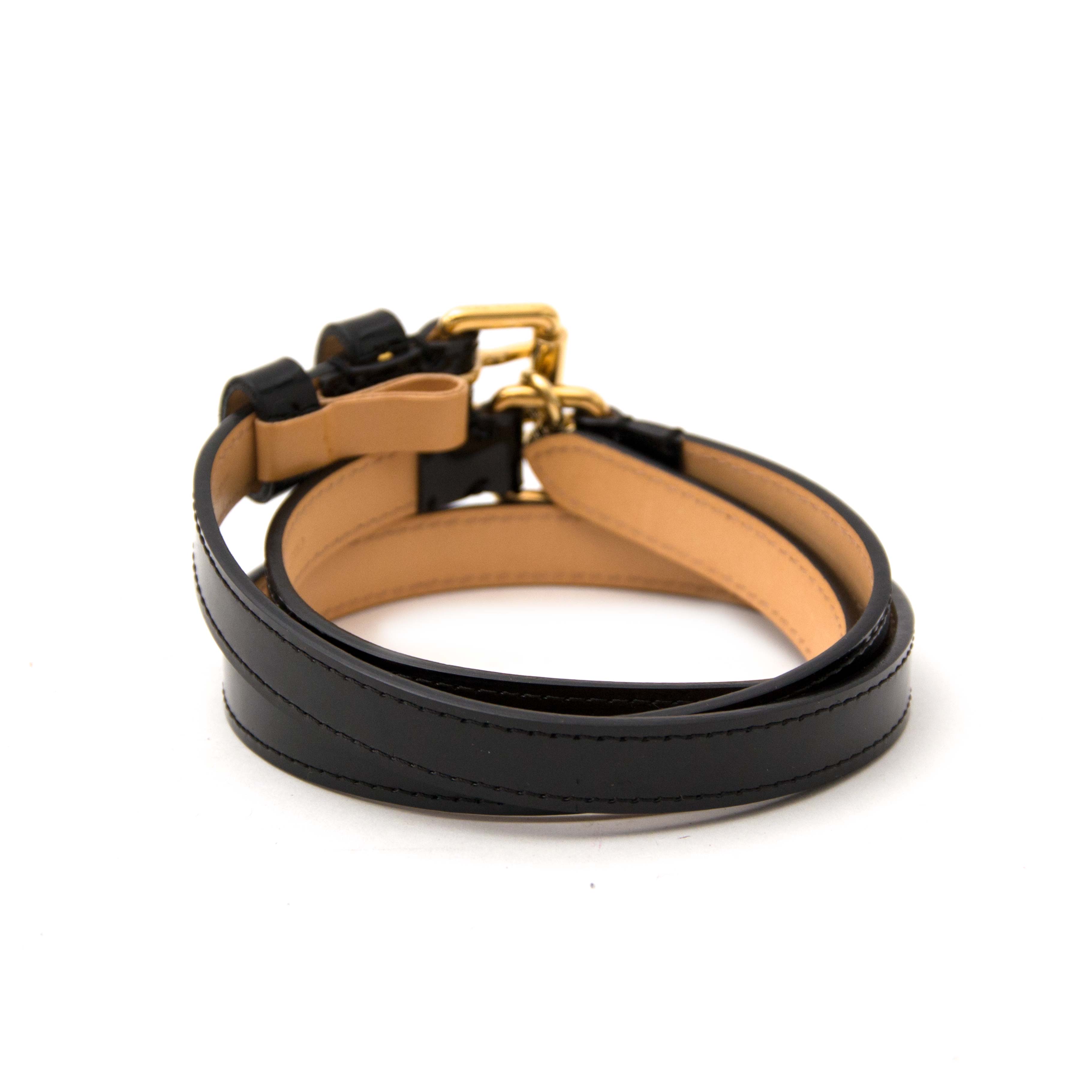 Louis Vuitton Black Patent Charm Belt ○ Labellov ○ Buy and