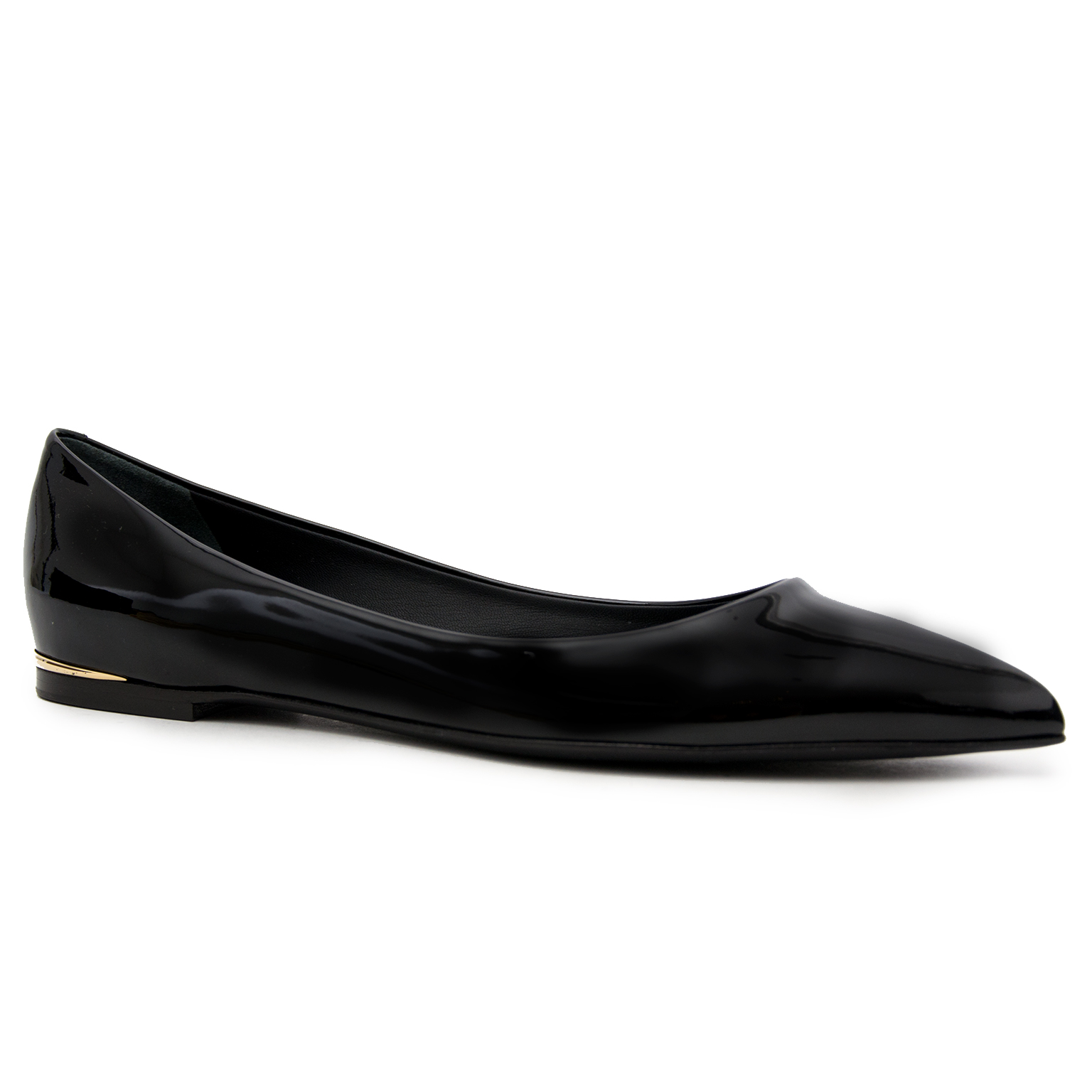 Louis Vuitton Leather Flats In Black