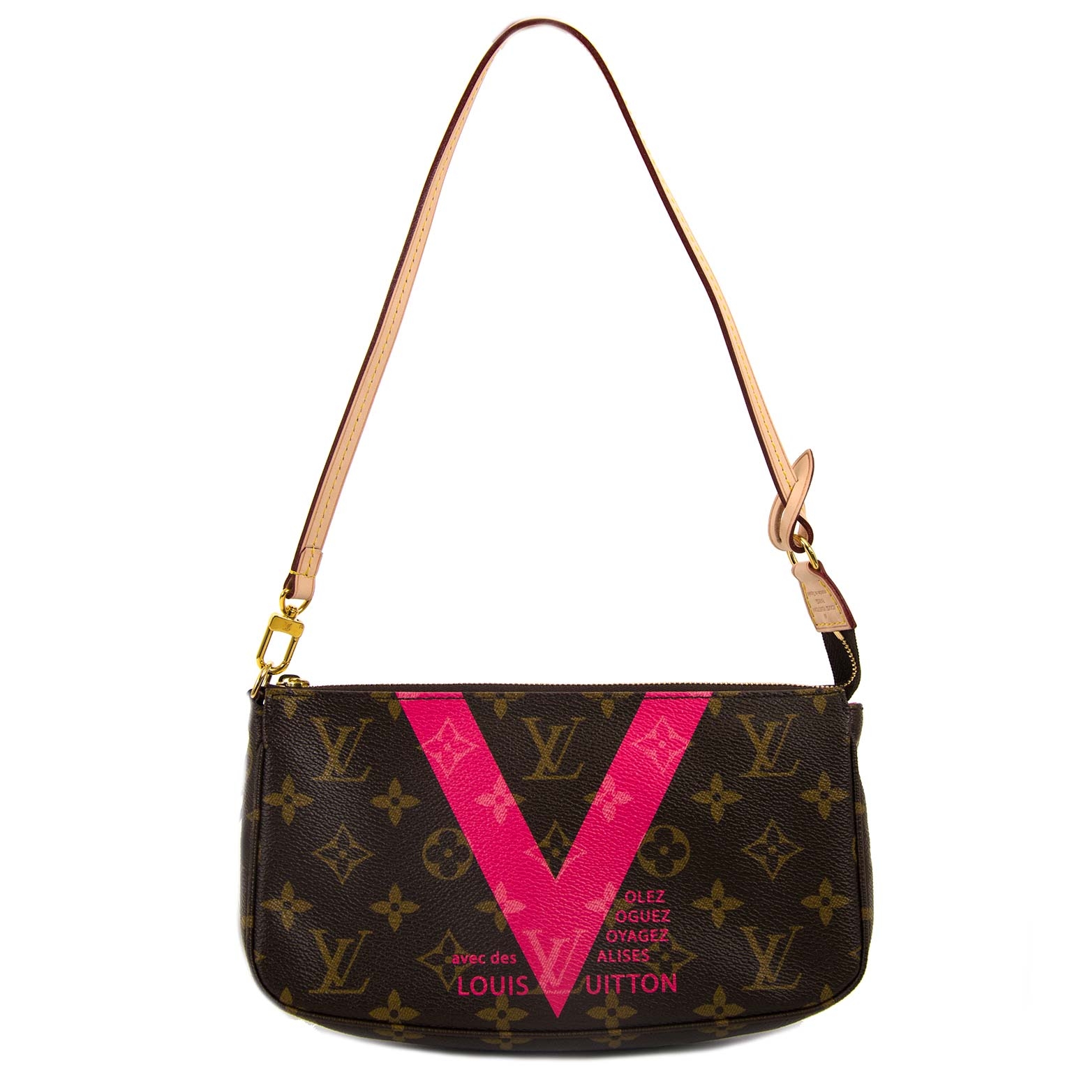 Louis Vuitton Limited Edition Monogram Pink Cities V Pochette ○ Labellov ○  Buy and Sell Authentic Luxury