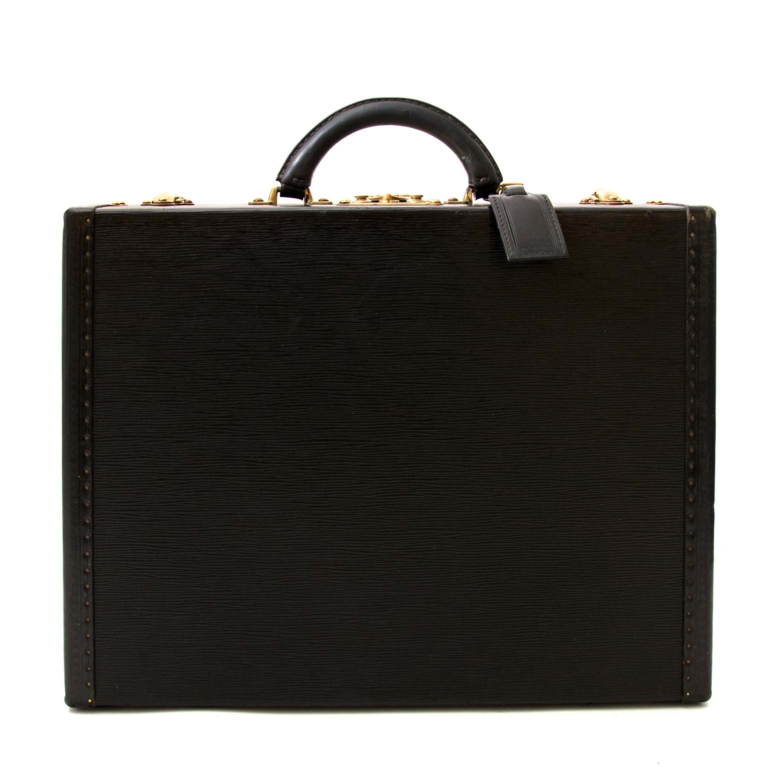 Louis Vuitton Black Epi Leather President Briefcase ○ Labellov