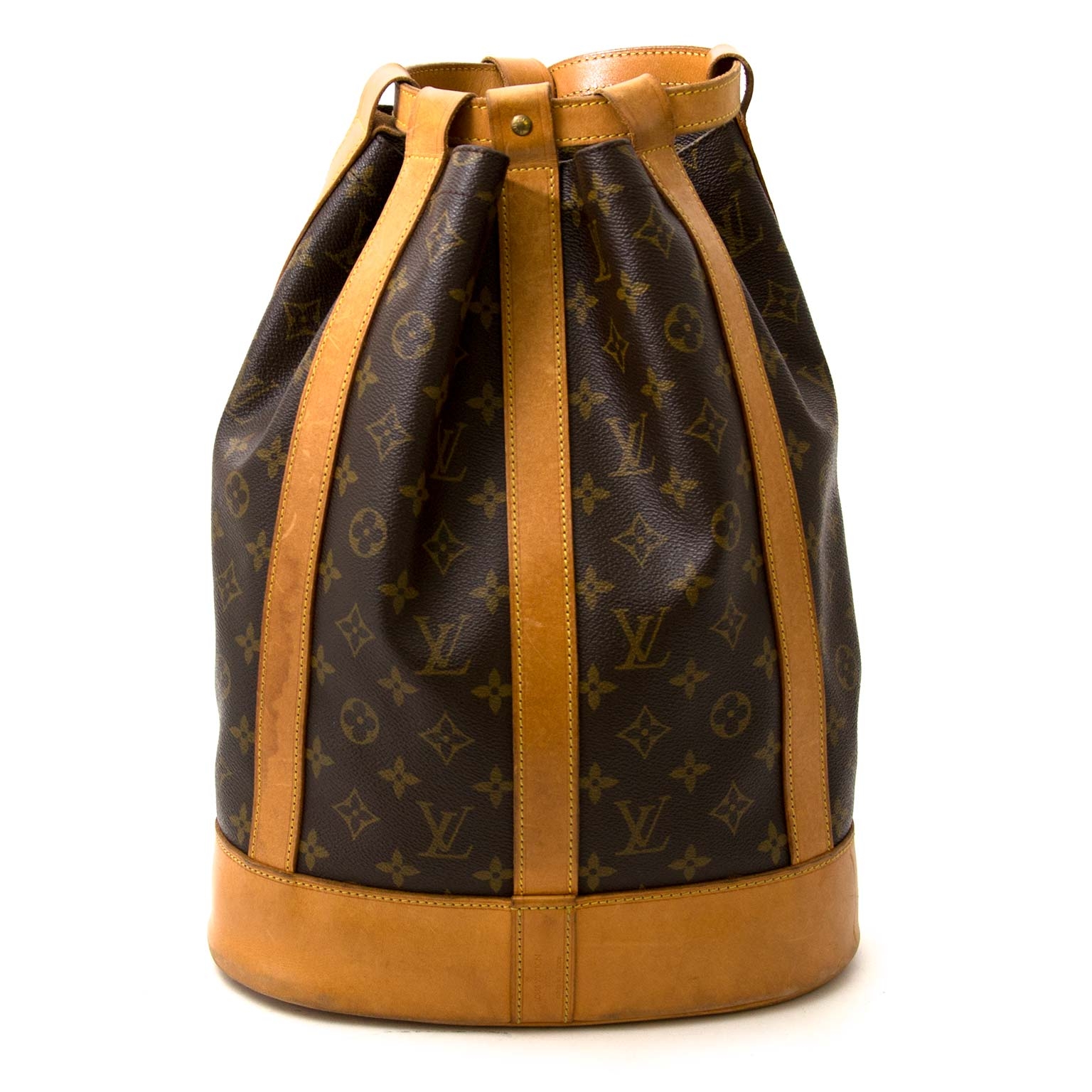 Louis Vuitton Monogram Randonnee GM Drawstring Sling Backpack Hobo 1015lv37