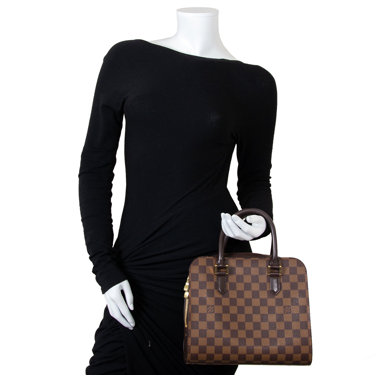 Louis Vuitton Damier Ebene Triana Top Handle Bag For Sale at 1stDibs  louis  vuitton triana damier ebene, louis vuitton damier top handle, louis vuitton  triana bag