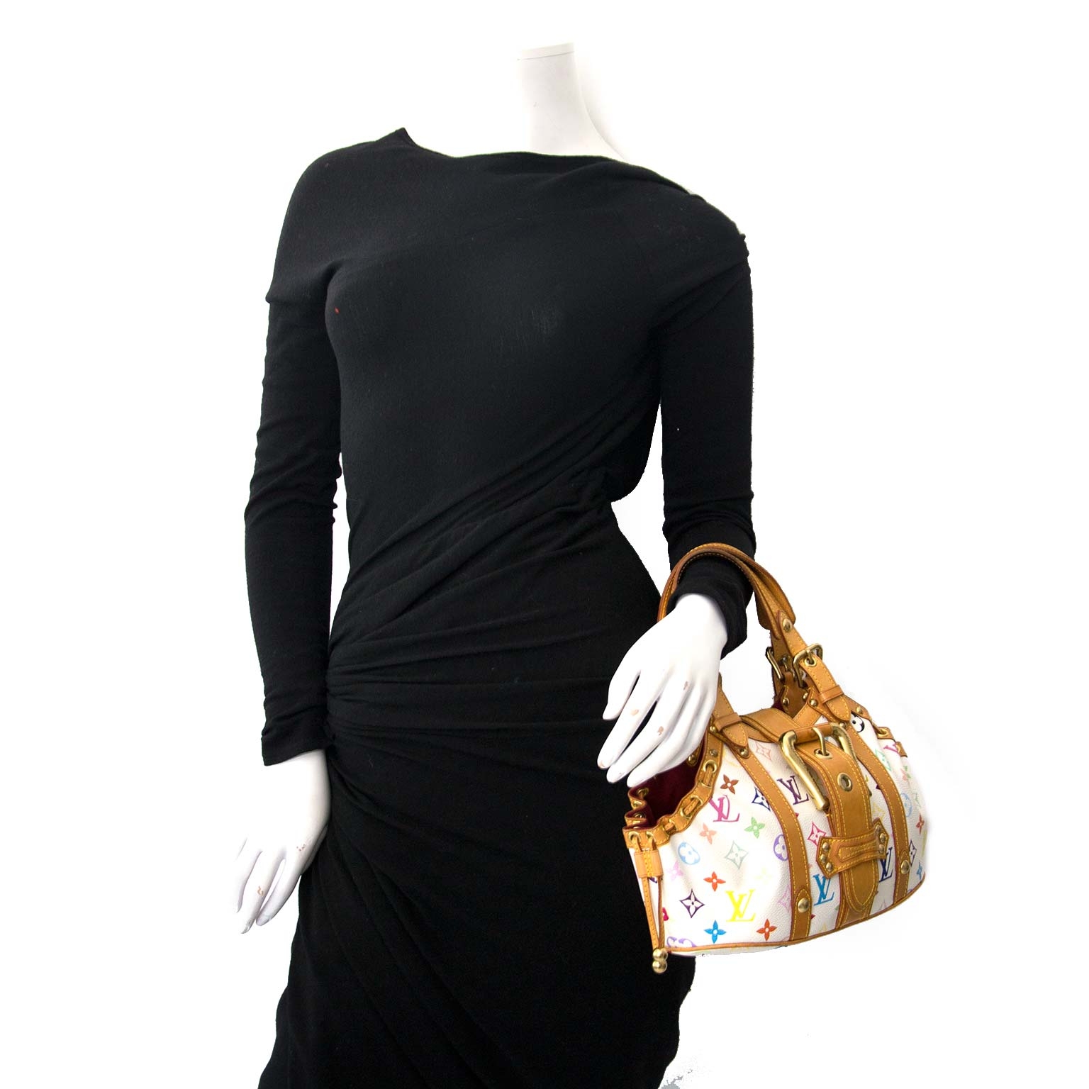 Louis Vuitton White Monogram Multicolor Theda GM Bag ○ Labellov