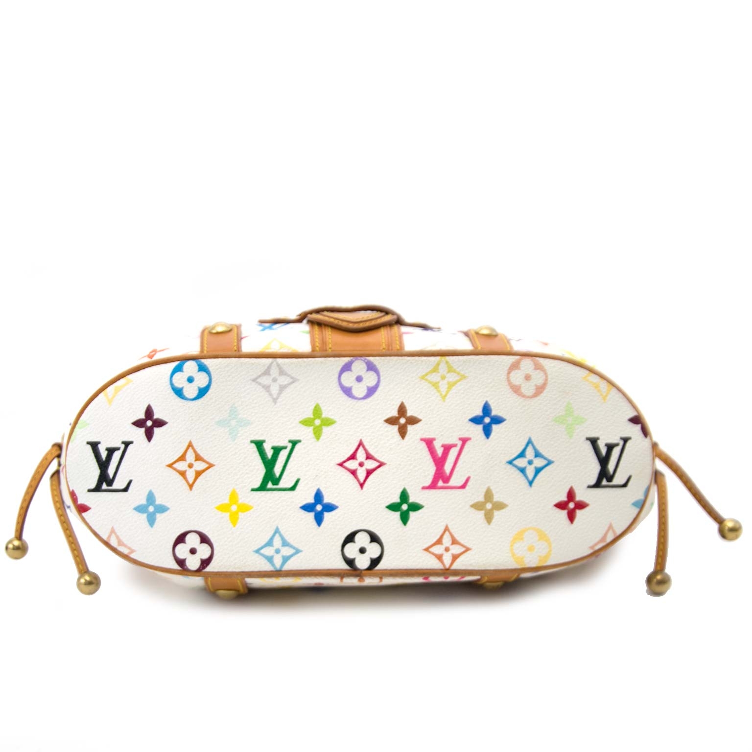 LOUIS VUITTON Monogram Multicolor Theda GM White 37872