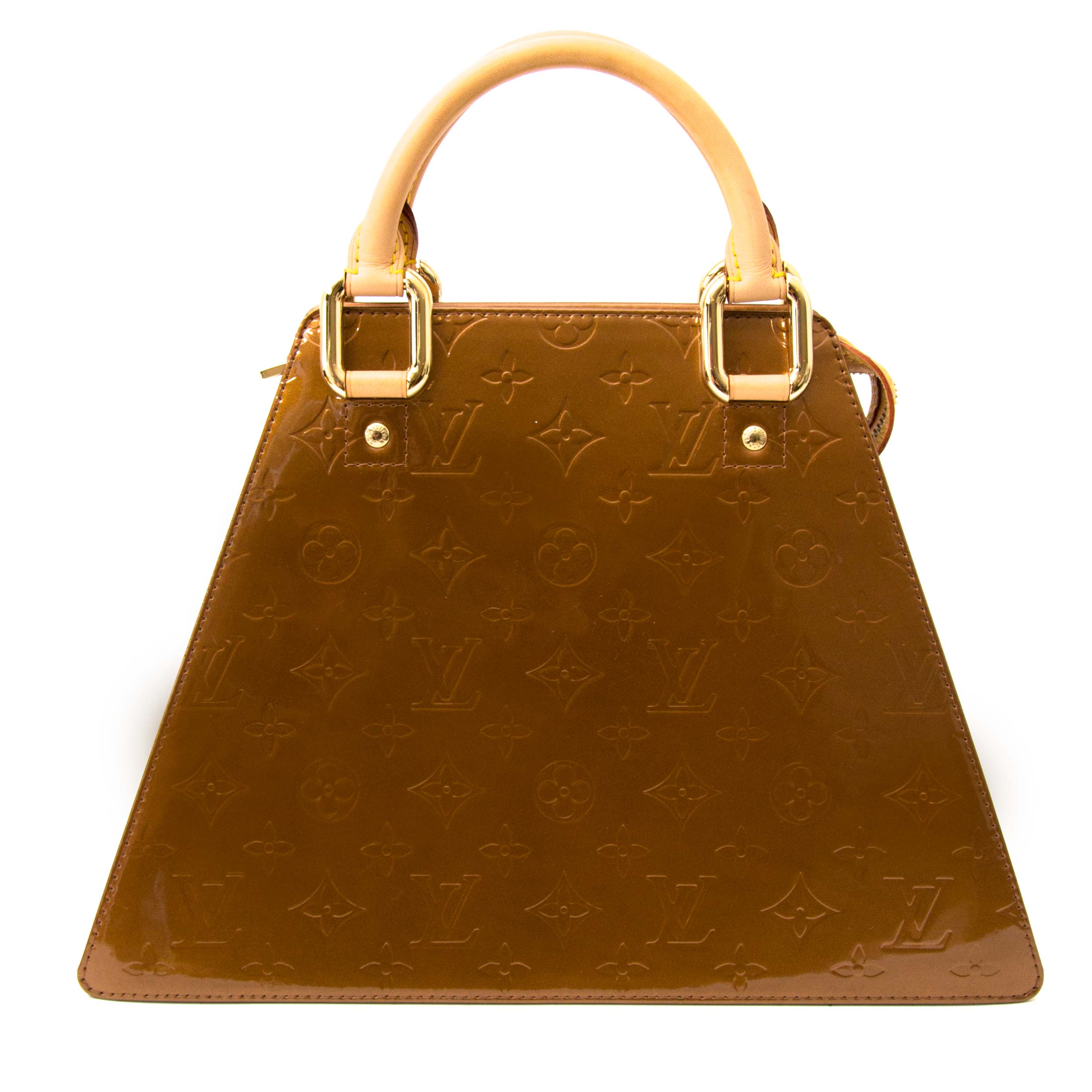Louis Vuitton, Bags, Louis Vuitton Forsyth Handbag Monogram Vernis Gm  Orange Brown Unique