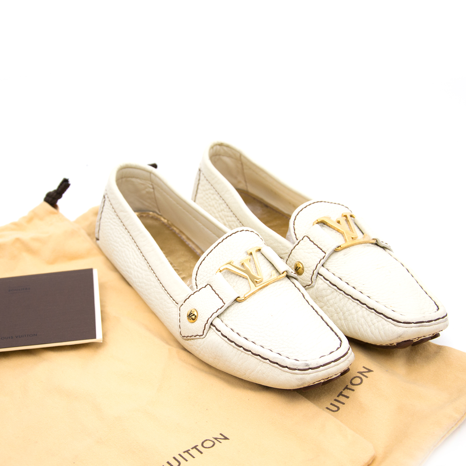 LOUIS VUITTON ローファー ホワイト Louis Vuitton White Oxford Loafer - Size: 38.5 ○ Labellov ○ Buy