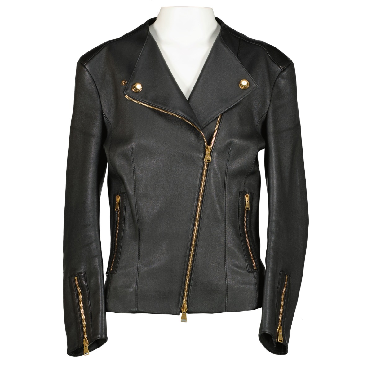 Leather biker jacket Louis Vuitton Brown size 36 FR in Leather - 20607176