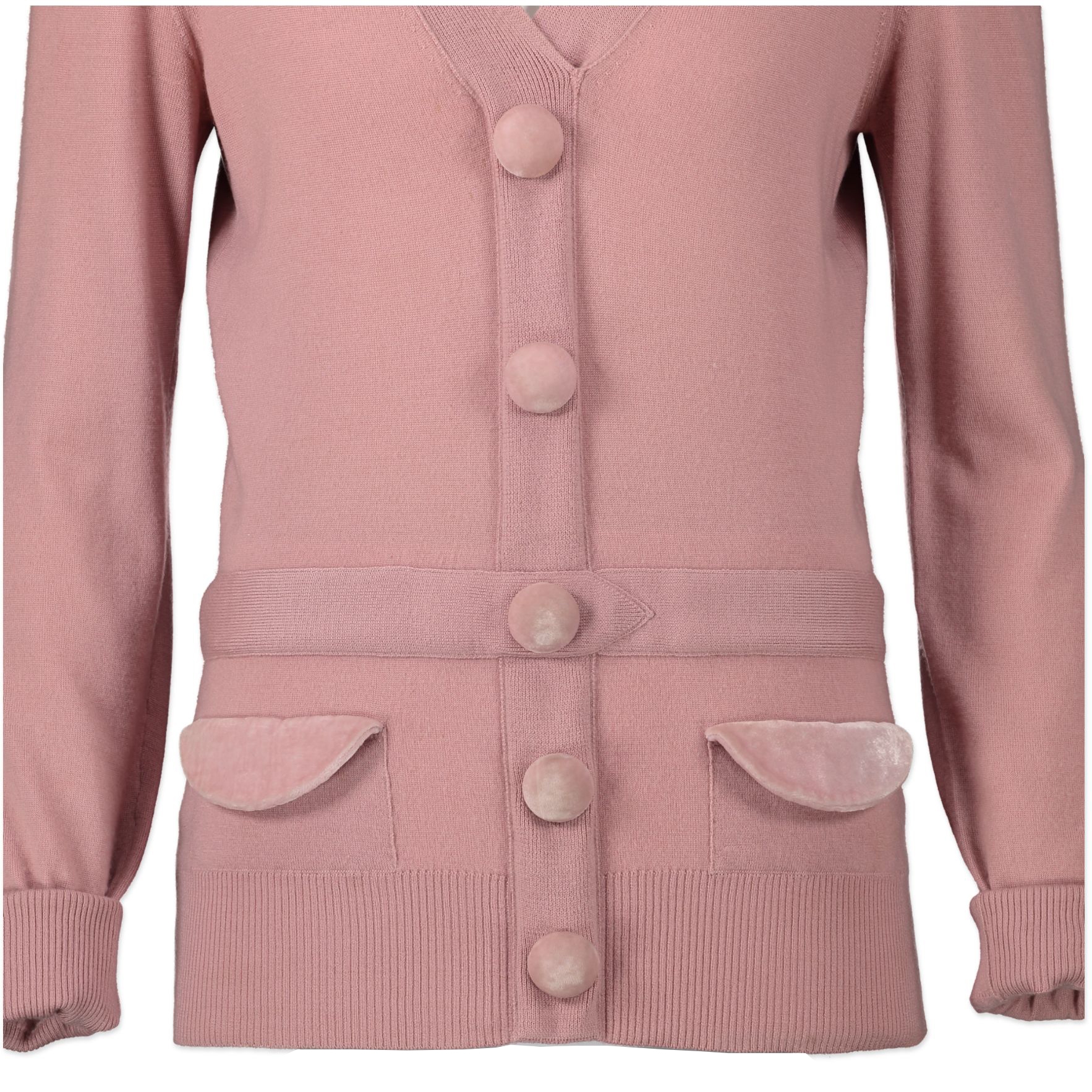 Louis Vuitton Pink Cashmere Knit Cardigan Jumper Size L