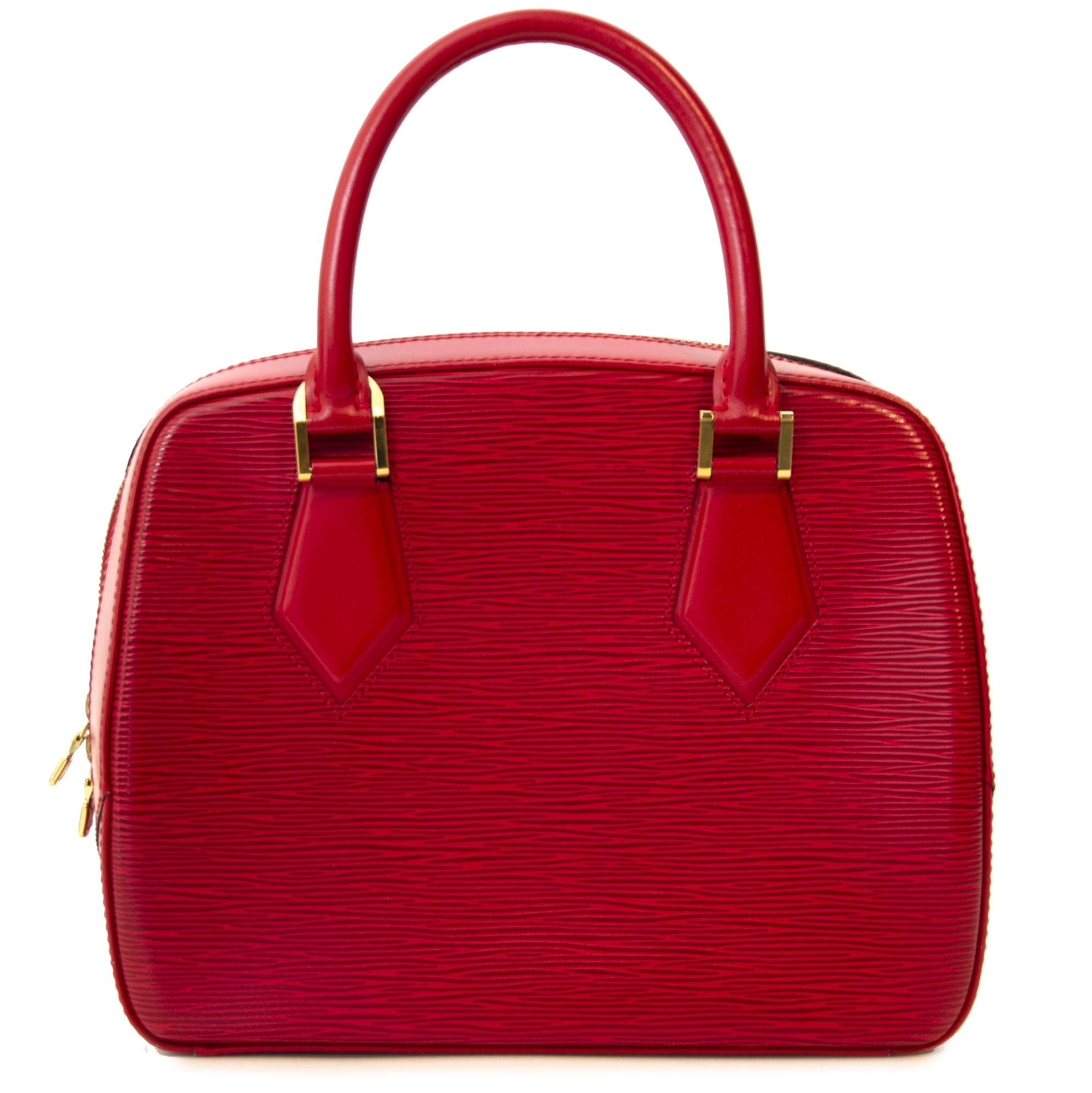 Louis Vuitton Red Epi Sablon Top Handle Bag Labellov Buy and