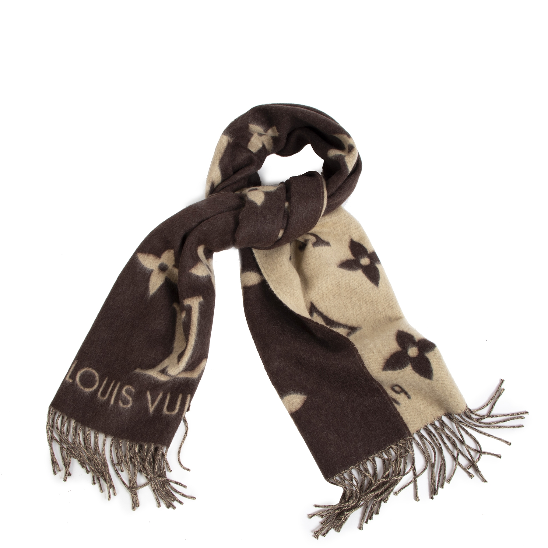 Louis Vuitton Cashmere Monogram Scarf 25622