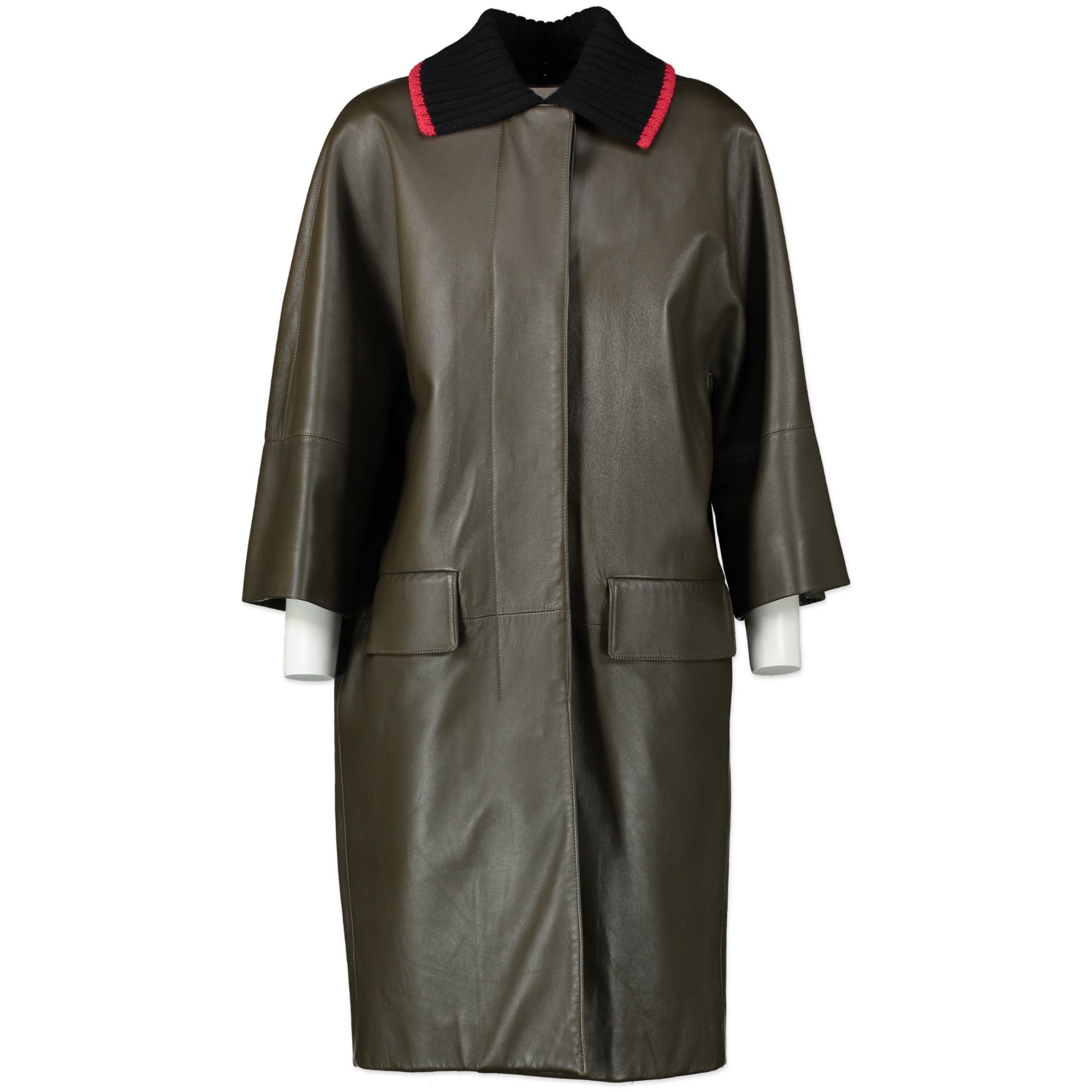 Marni leather coat on sale