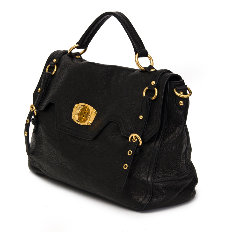 【最高級レザー❗️】miumiu 2way leather bag ブラック　黒 miumiu_side.jpeg