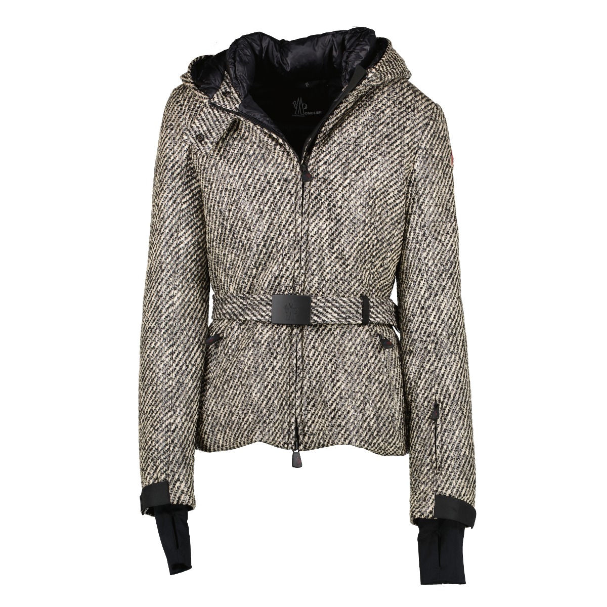 Moncler Grenobles Bauges Coated Tweed Ski Jacket Size 2