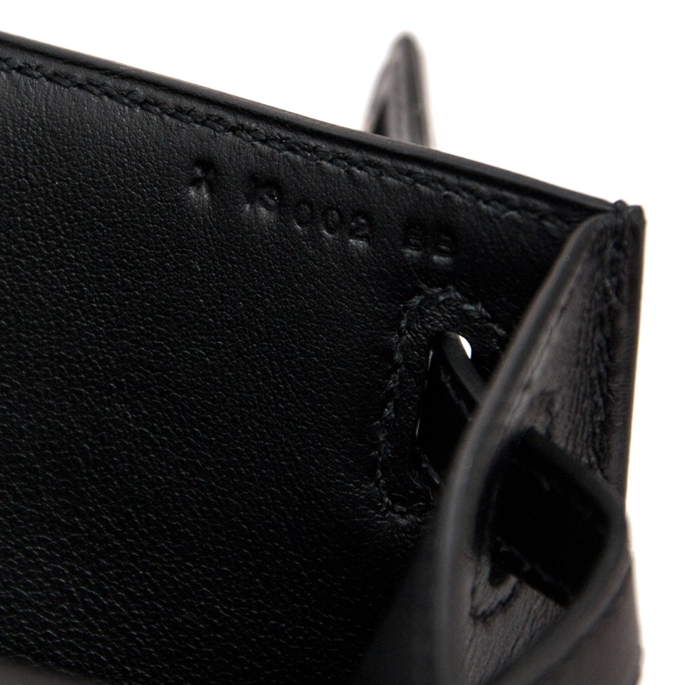 Hermès Black Pochette Kelly Mini Veau Swift at 1stDibs