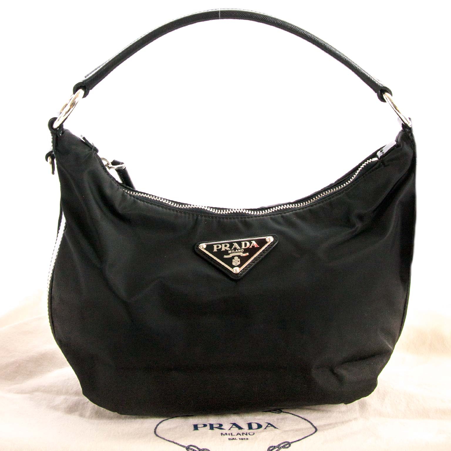 Prada Black Nylon Shoulder Bag ○ Labellov ○ Buy and Sell