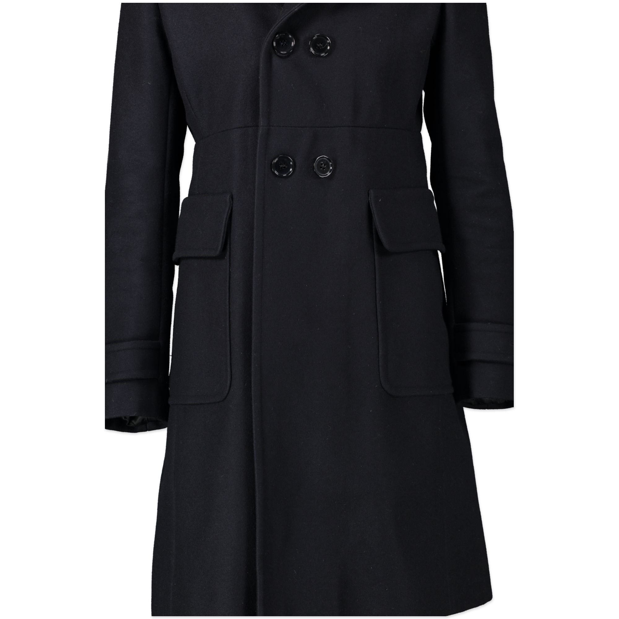 Prada Wool Coat Faux Fur Lining - size IT40 ○ Labellov
