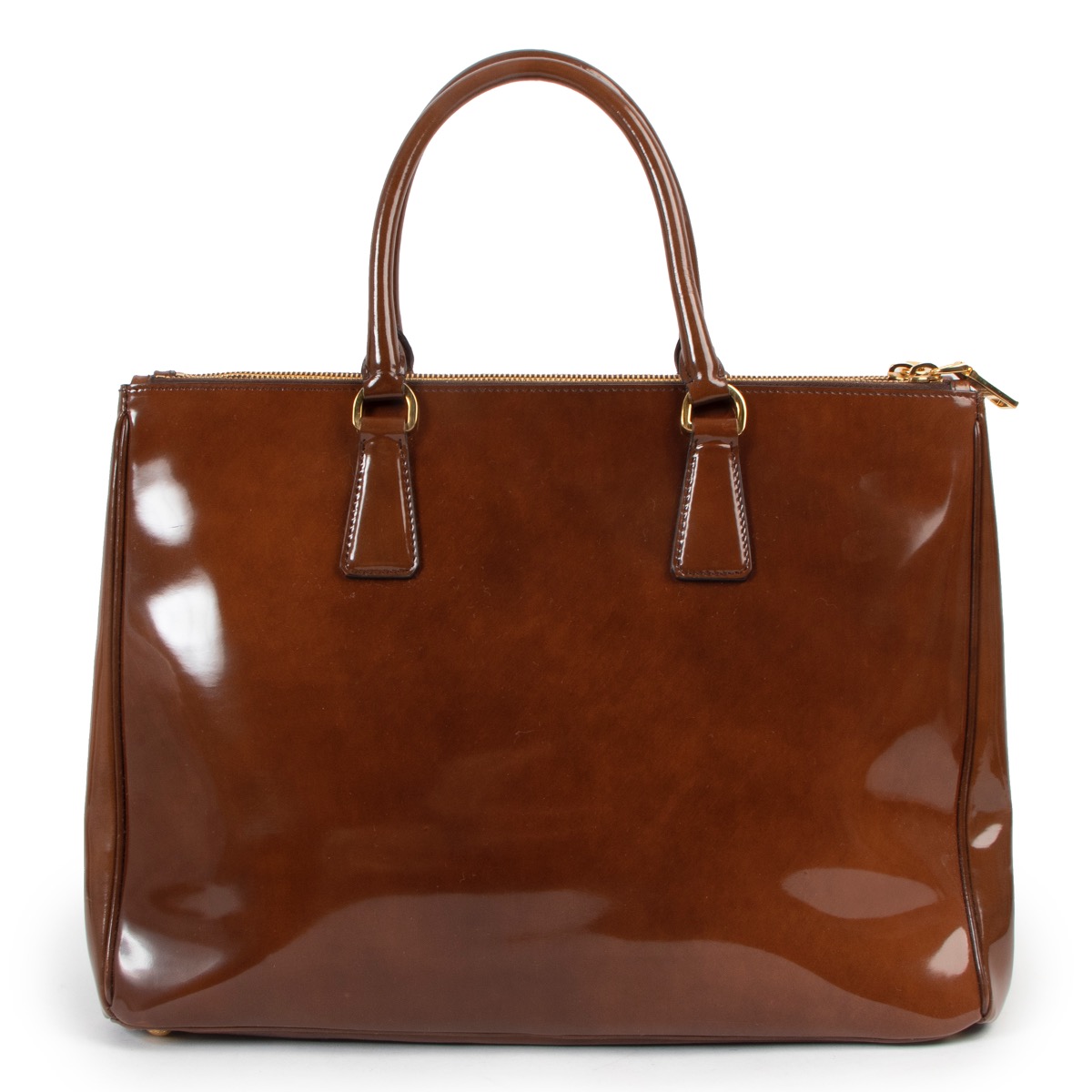 Prada Galleria Spazzolato Tabacco Fume Large Tote Bag ○ Labellov