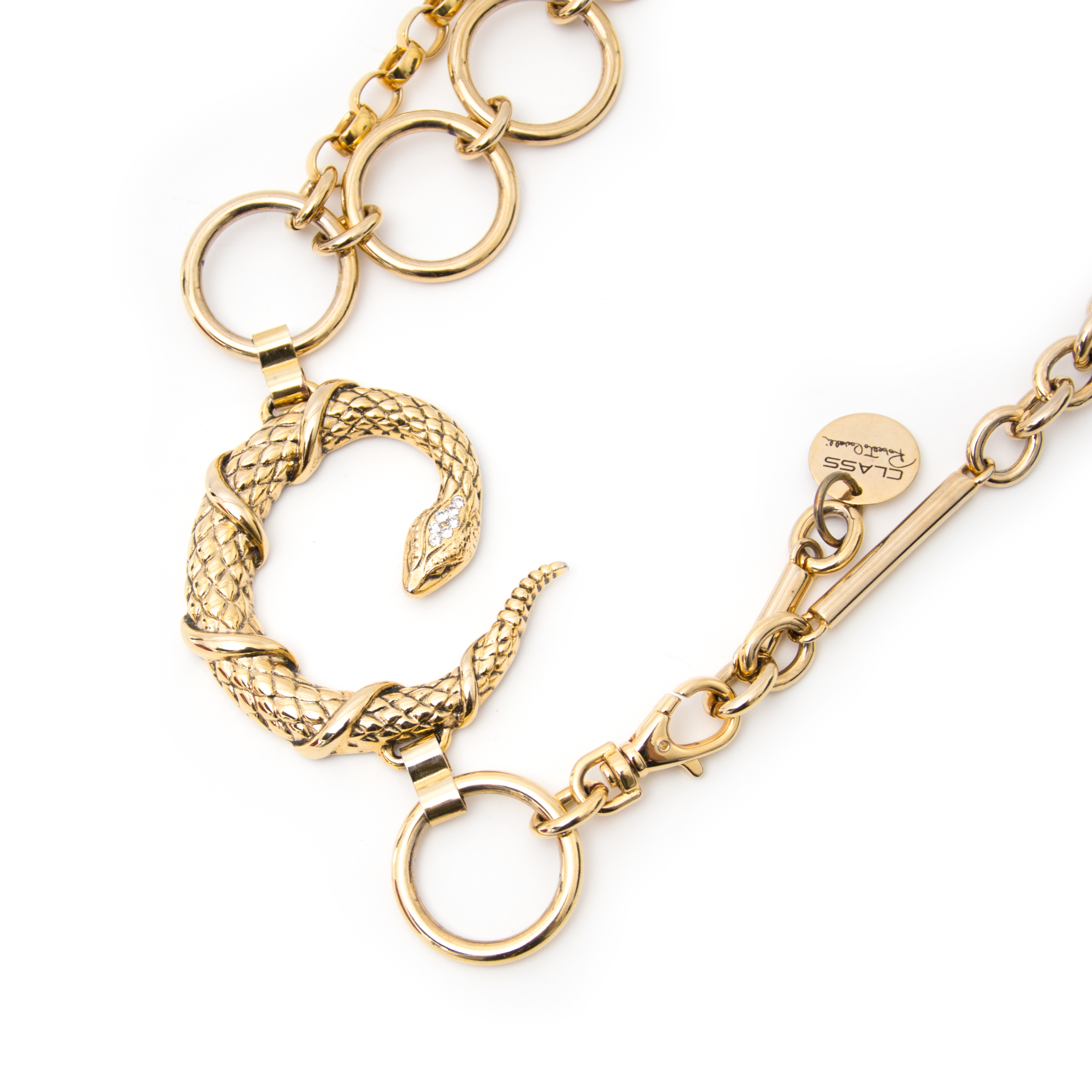 新品 CLASS roberto cavalli チェーンベルトゴールド U ③ 新品 CLASS roberto cavalli チェーンベルトゴールド U ③