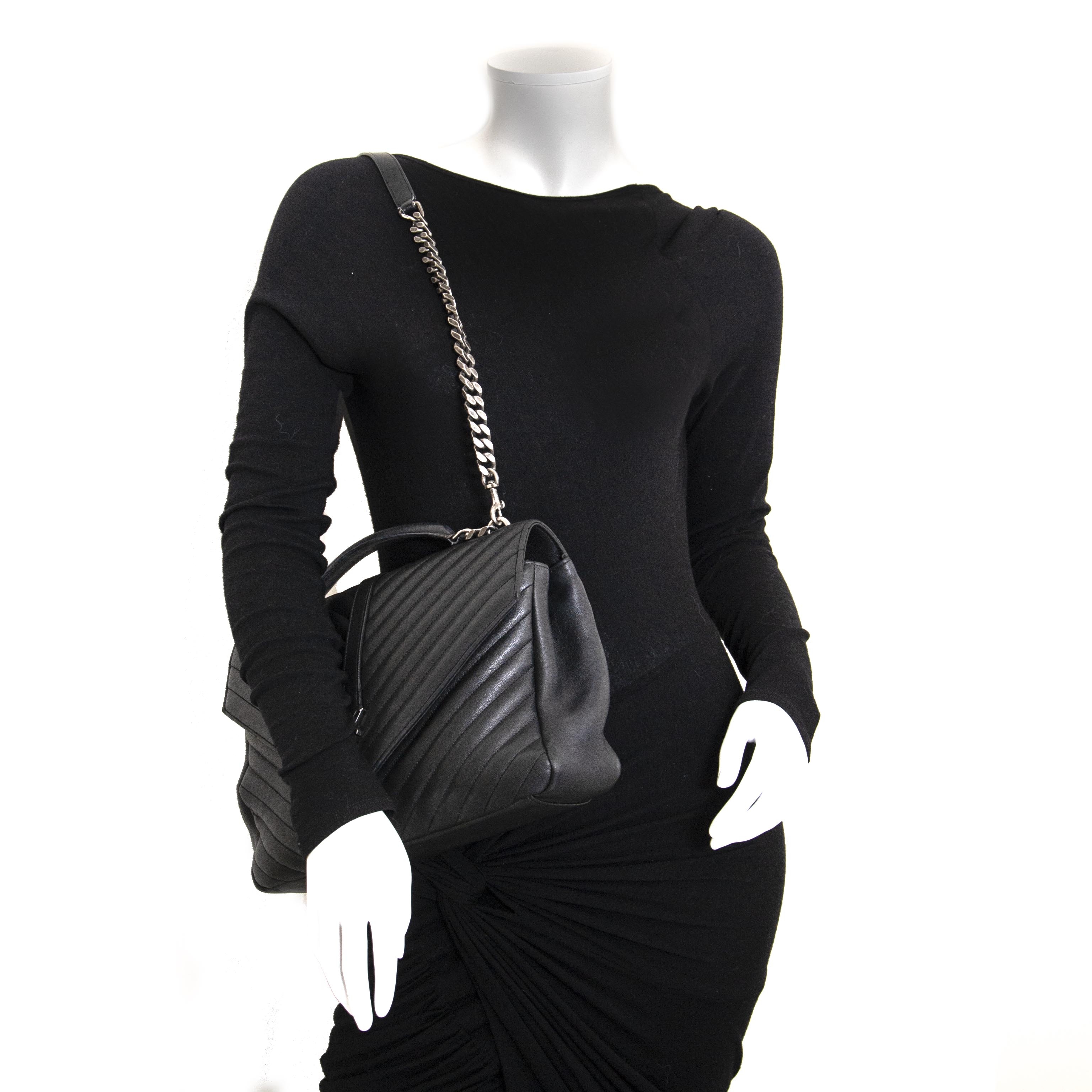 Yves Saint Laurent College Large Matelasse Leather Bag Labellov Buy And Sell Authentic Luxury