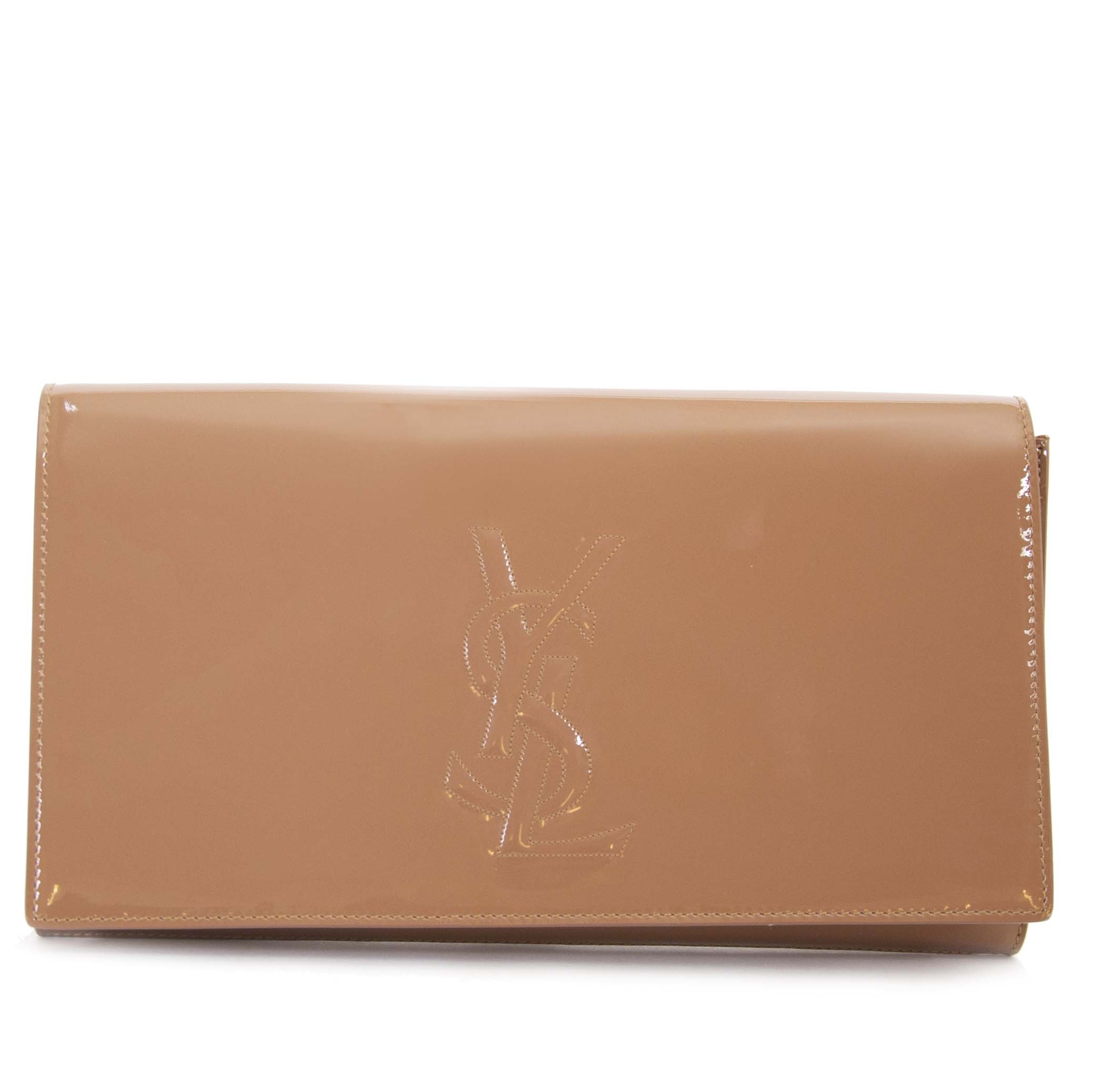 Ysl patent clutch sale