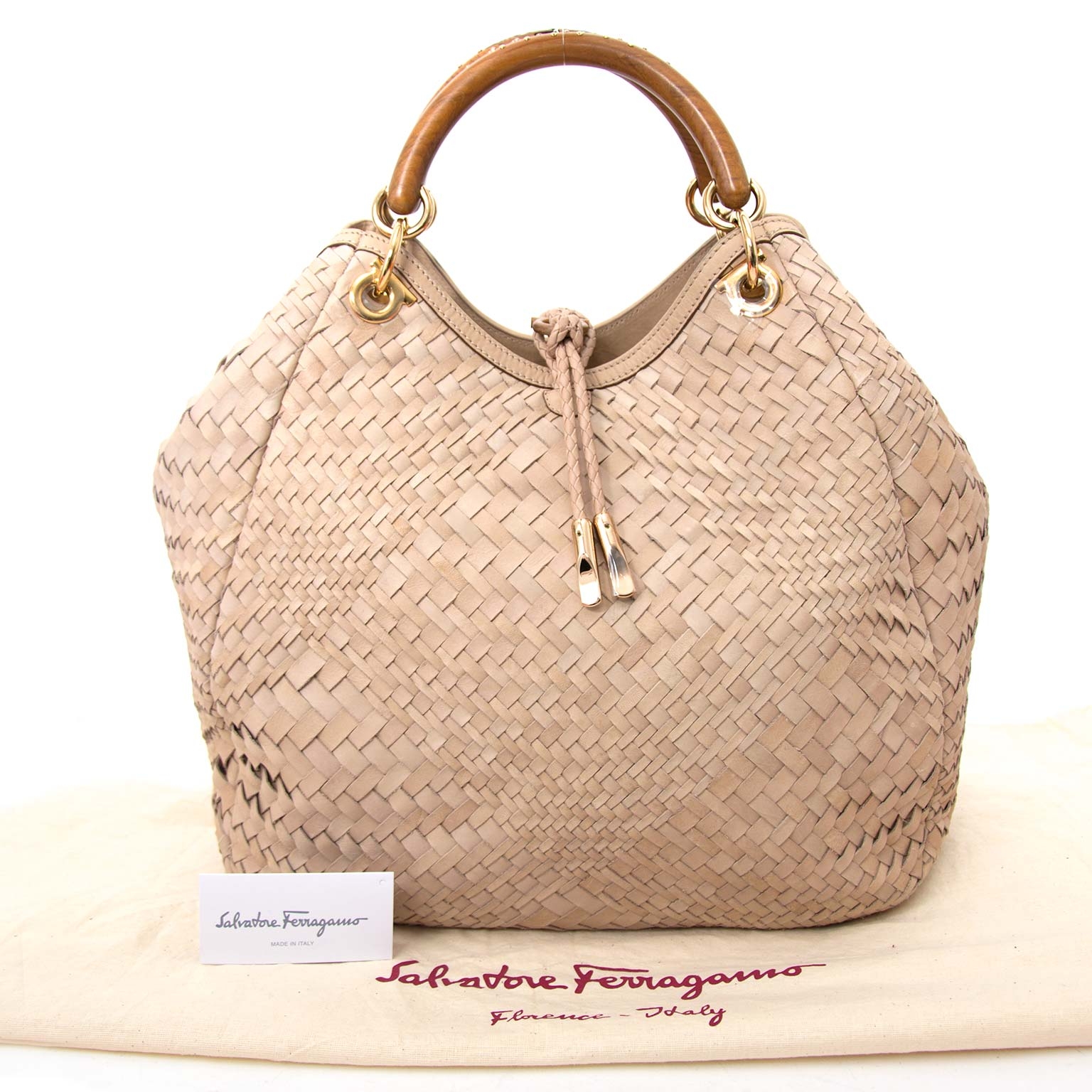 【23AW NEW】FERRAGAMO_woman / ウール ブレザー / Beige Alba Belted Blazer in Wool Blend – fbrq.com
