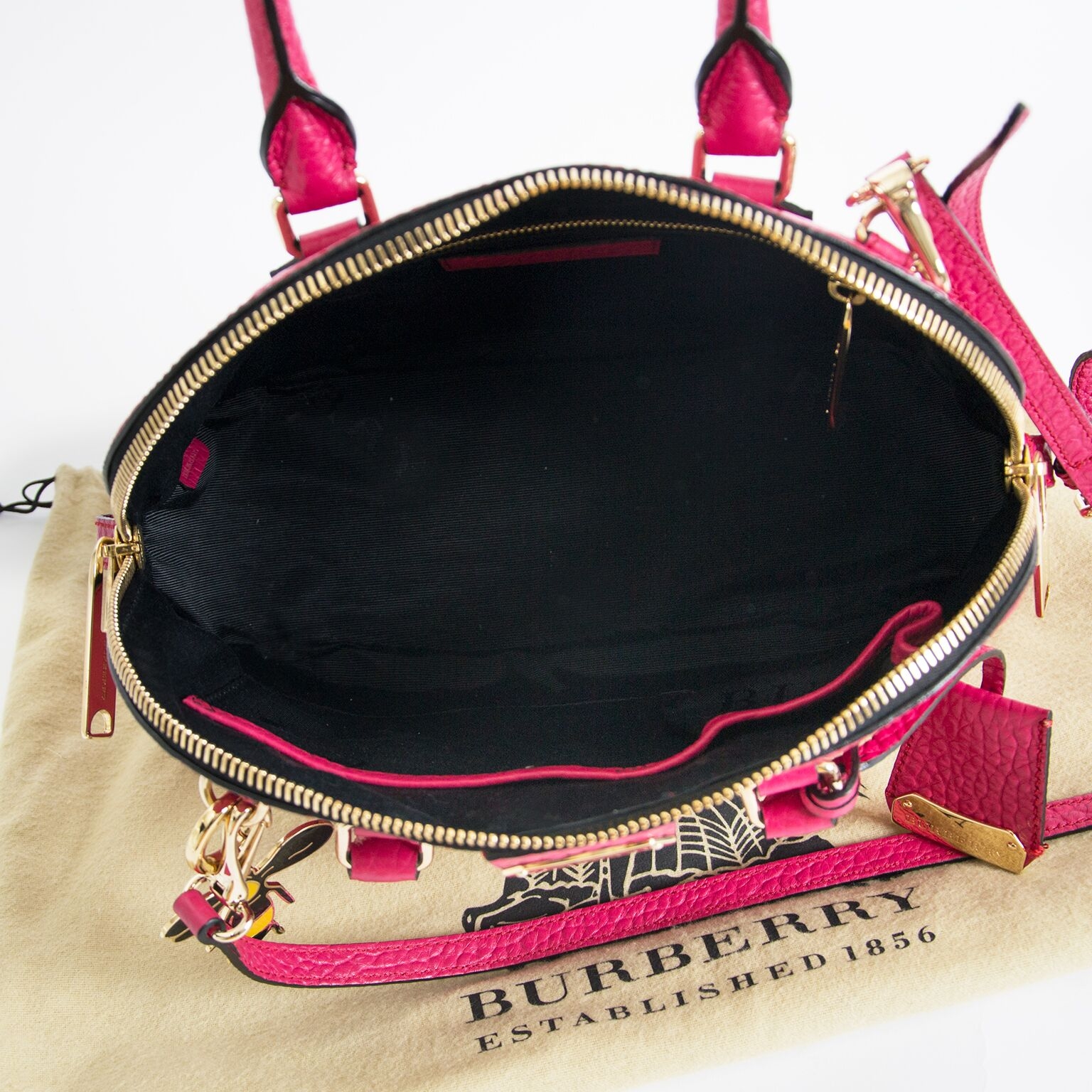 Burberry Orchard Pink Embossed Leather Bag ○ Labellov