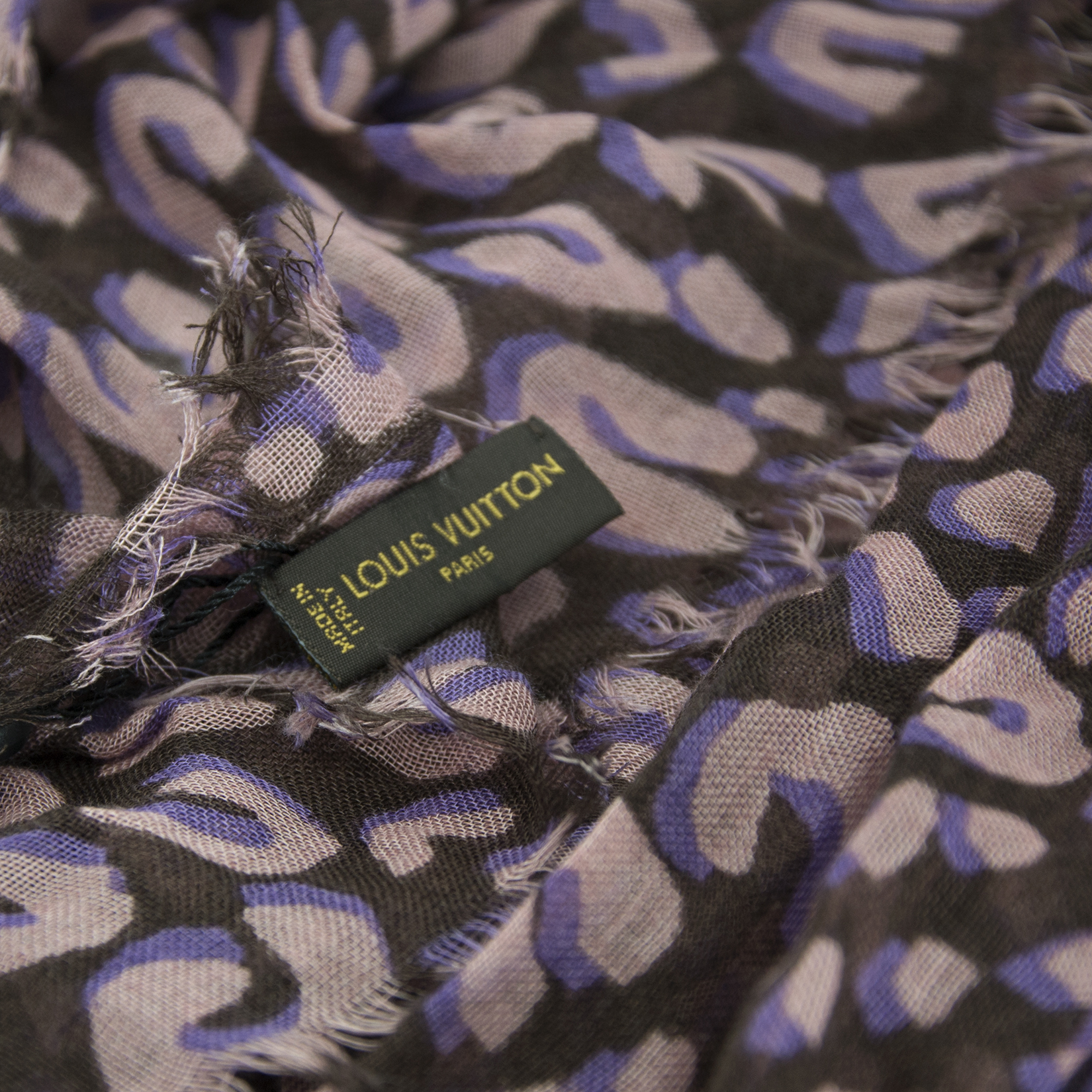 Louis Vuitton Cashmere/Silk Stephen Sprouse Leopard Disco Scarf -  LabelCentric