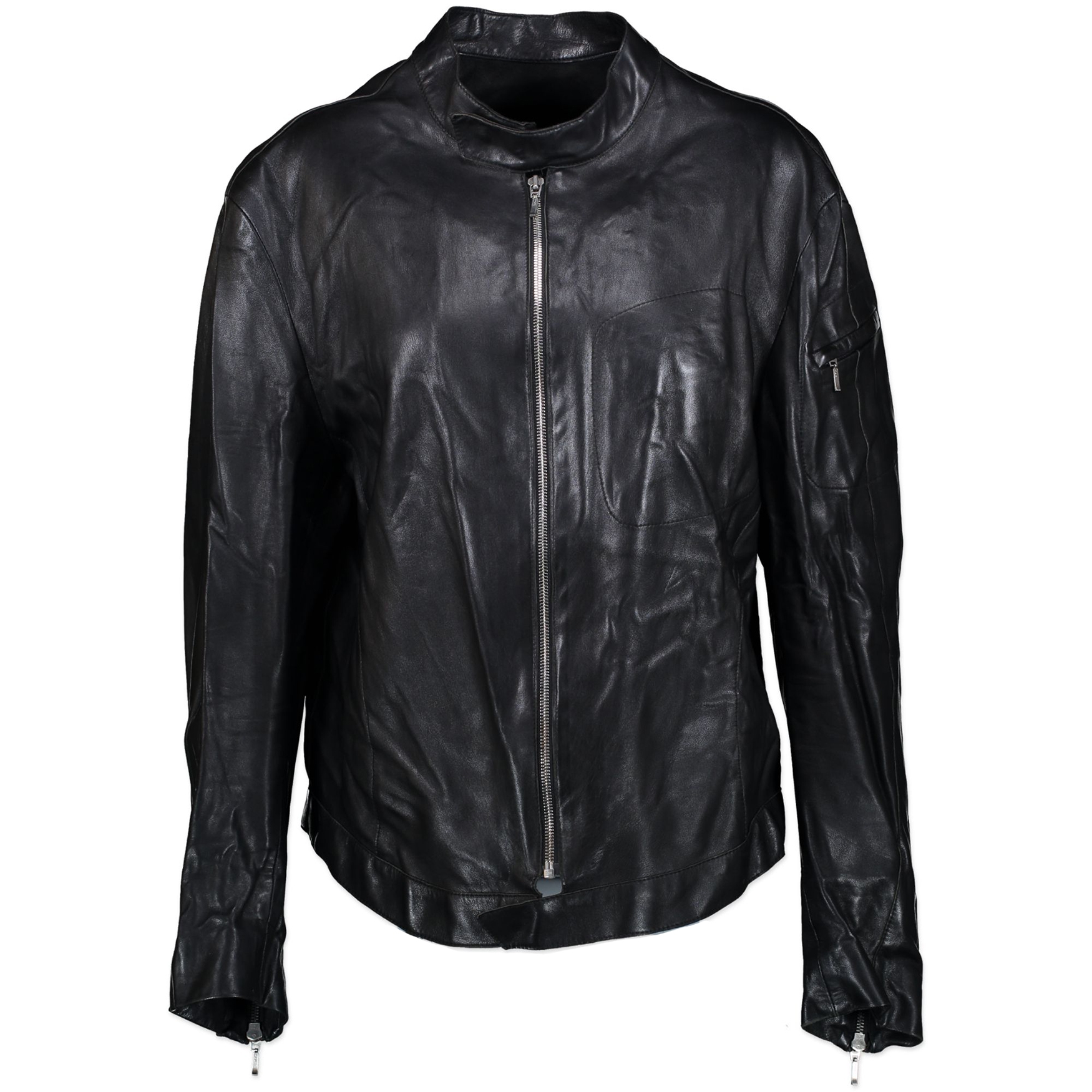 Thierry Mugler Black Leather Jacket - SIZE TU ○ Labellov ○ Buy