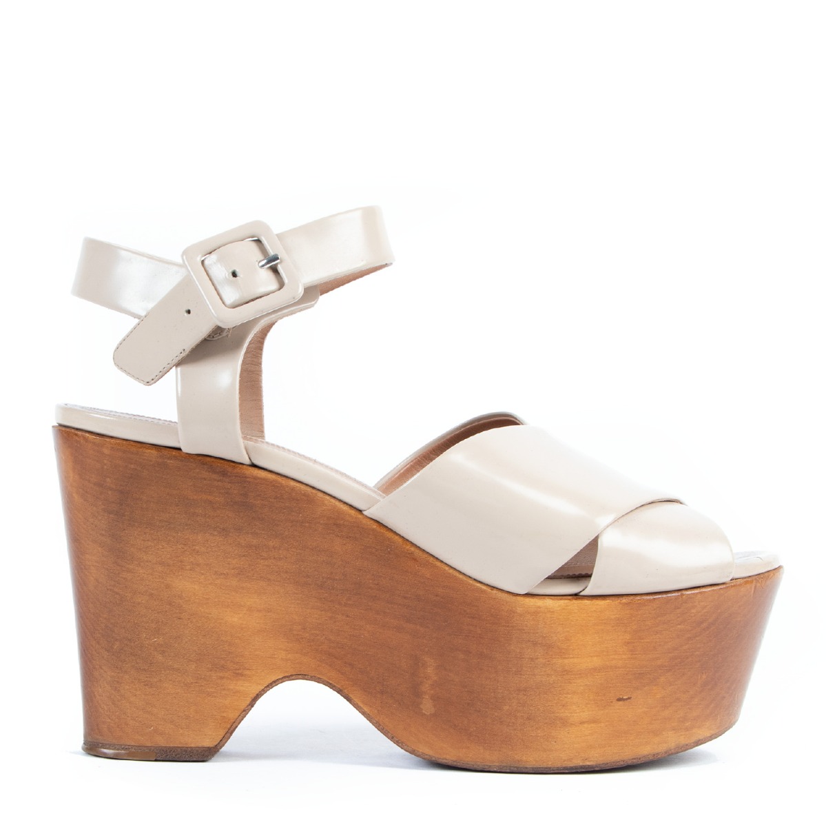 Celine Beige Wedge Sandals - Size 37 ○ Labellov ○ Buy and