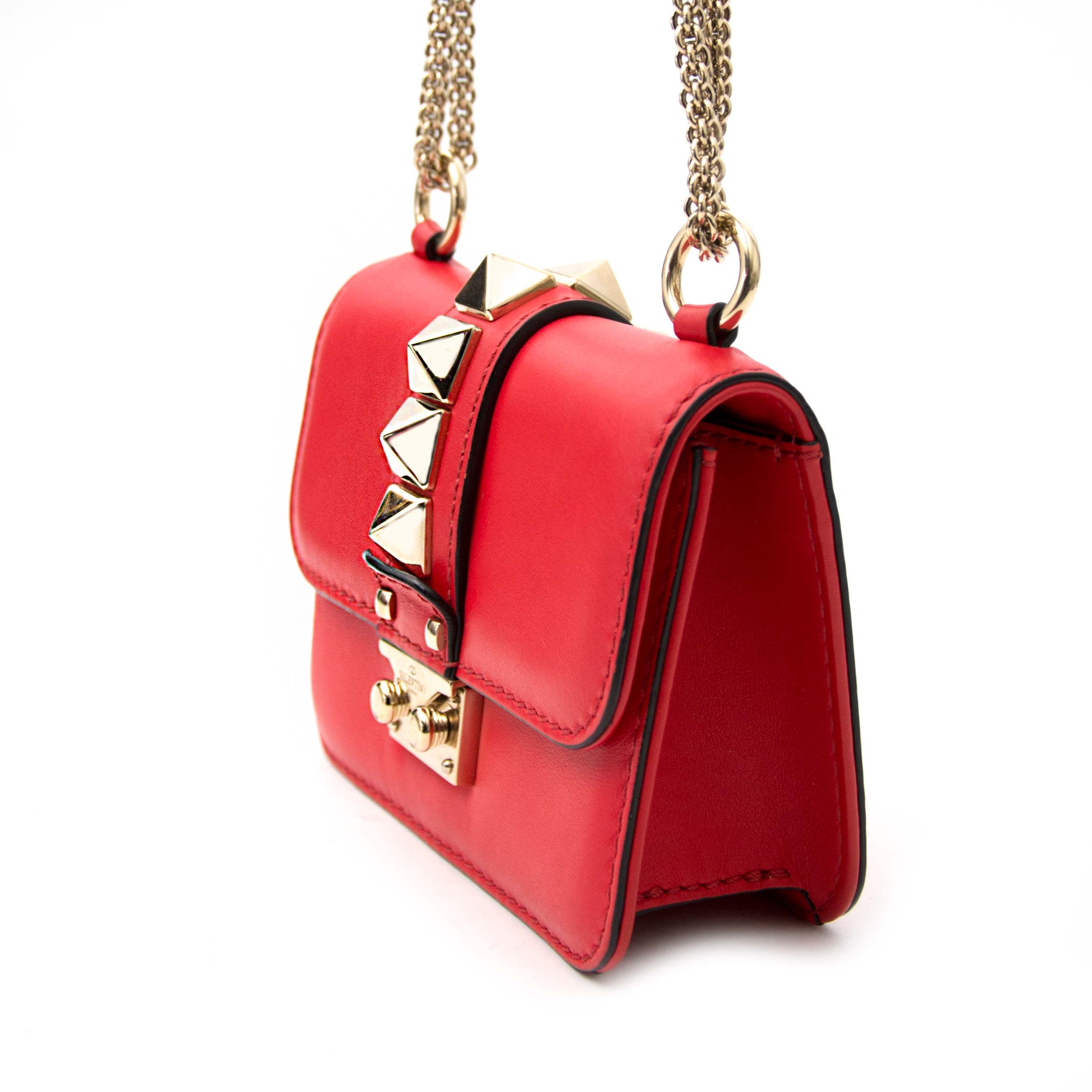 Valentino Garavani Red Camo Medium Glam Lock Rockstud Bag ○ Labellov ○ Buy  and Sell Authentic Luxury