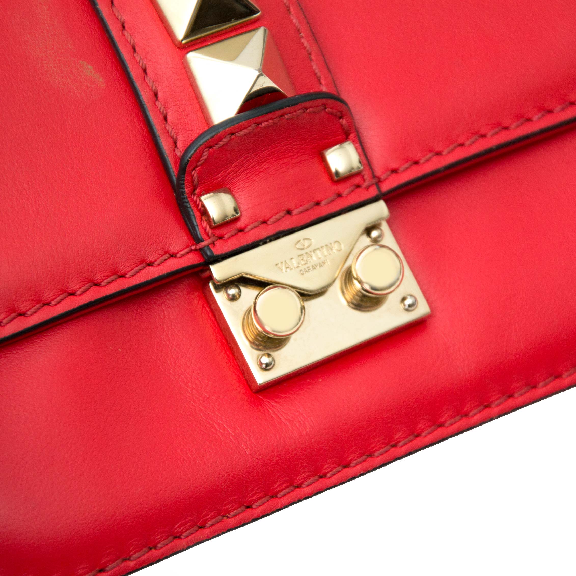 Red Valentino Small Rockstud Glam Lock Shoulder bag – Designer Revival