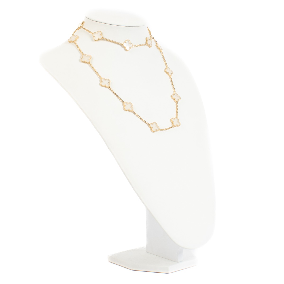 Van Cleef & Arpels Rock Crystal/Yellow Gold Vintage Alhambra