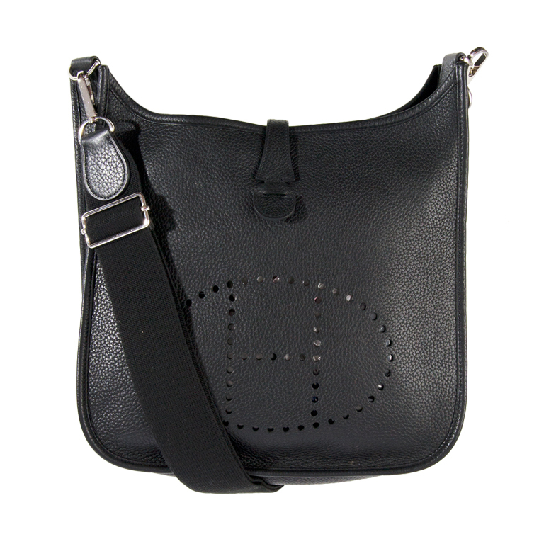 Vintage Hermes Black Evelyne Shoulder Bag Labellov Buy and