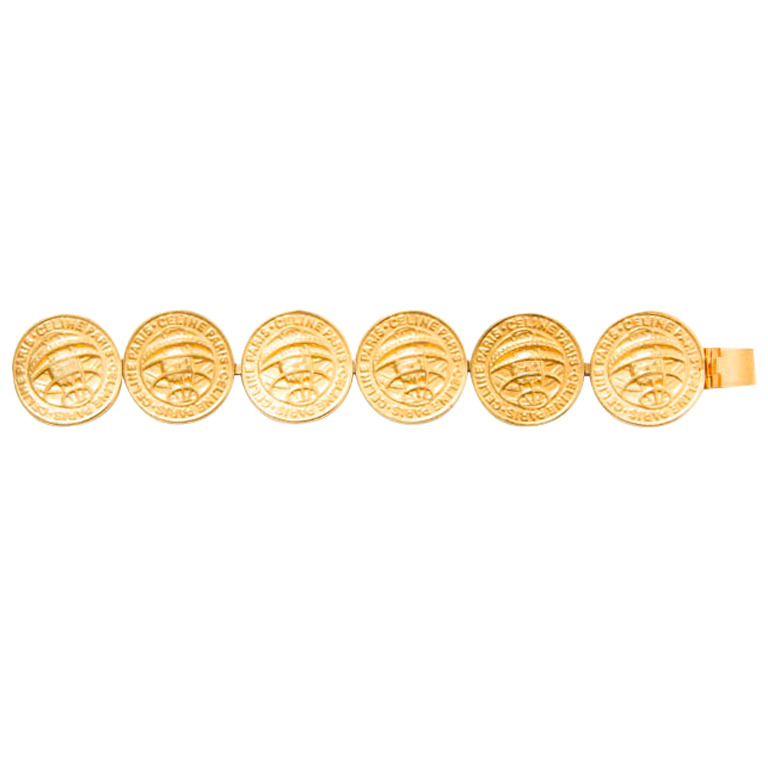 Heavy Gold Vintage Celine Link Bracelet – RSTKD Vintage