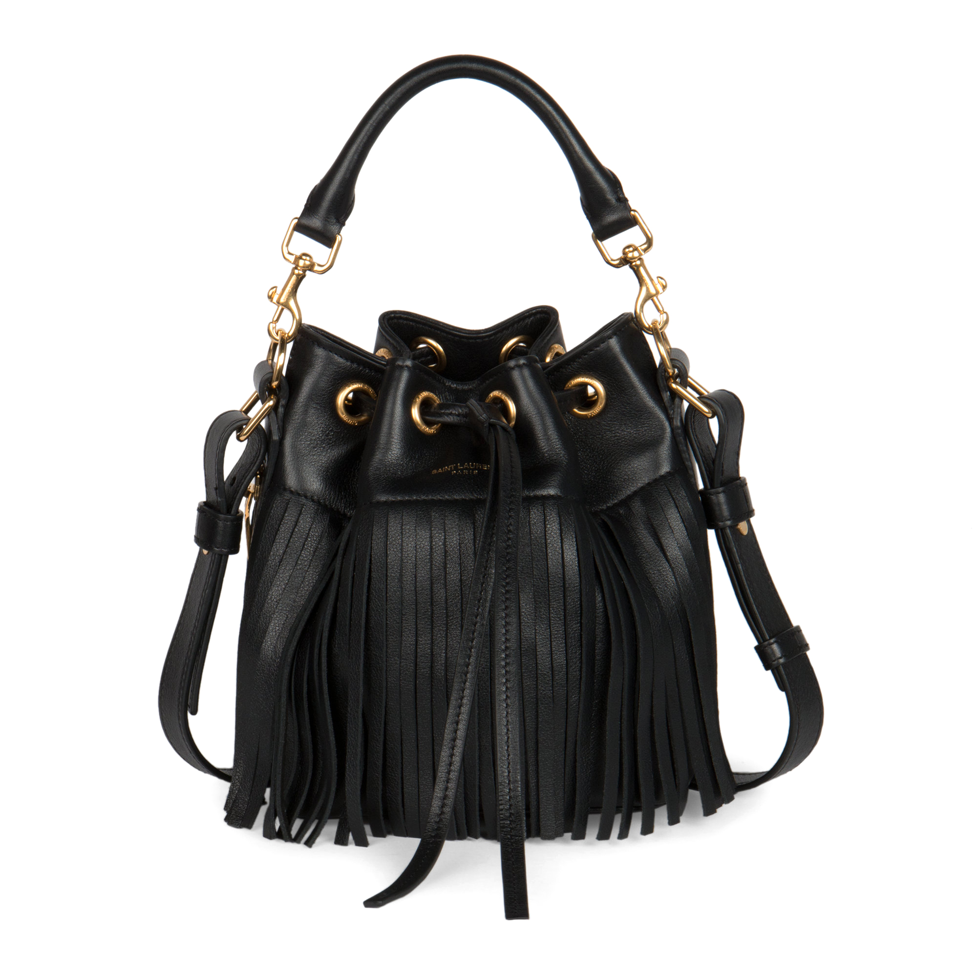 Saint Laurent Emmanuelle Fringed Bucket Bag - Emmanuelle Alt's