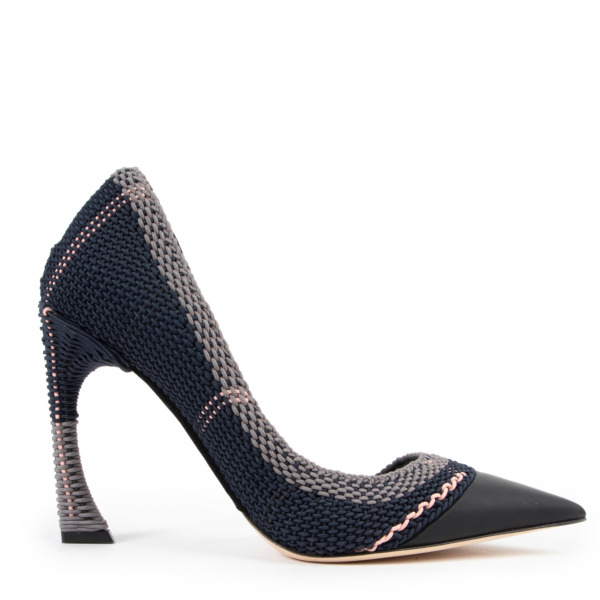 Christian Dior Dior Songe トゥシューズ 37 Christian Dior Tri Color Woven Songe Pointed Toe D'orsay