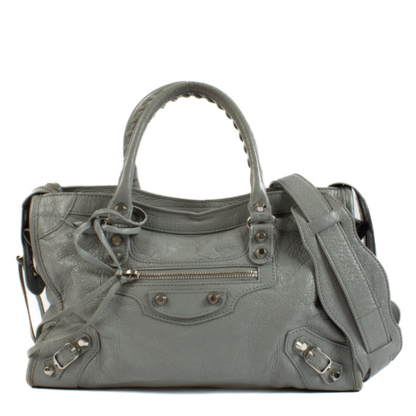 Balenciaga Grey Classic City Small Shoulder Bag ○ Labellov